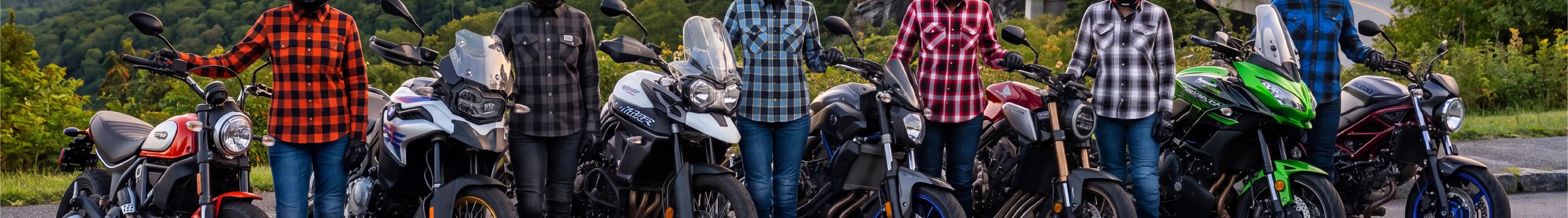 Ladies Motorcycle Flannel Shirt CE Certified - OZ MOTOGEAR - Oz Motogear