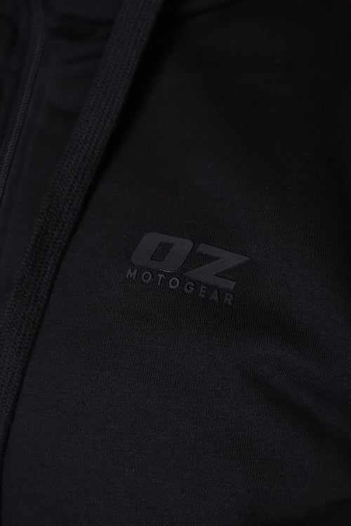 OZ Moto Gear Softshell Kevlar Hoodie Logo Detail