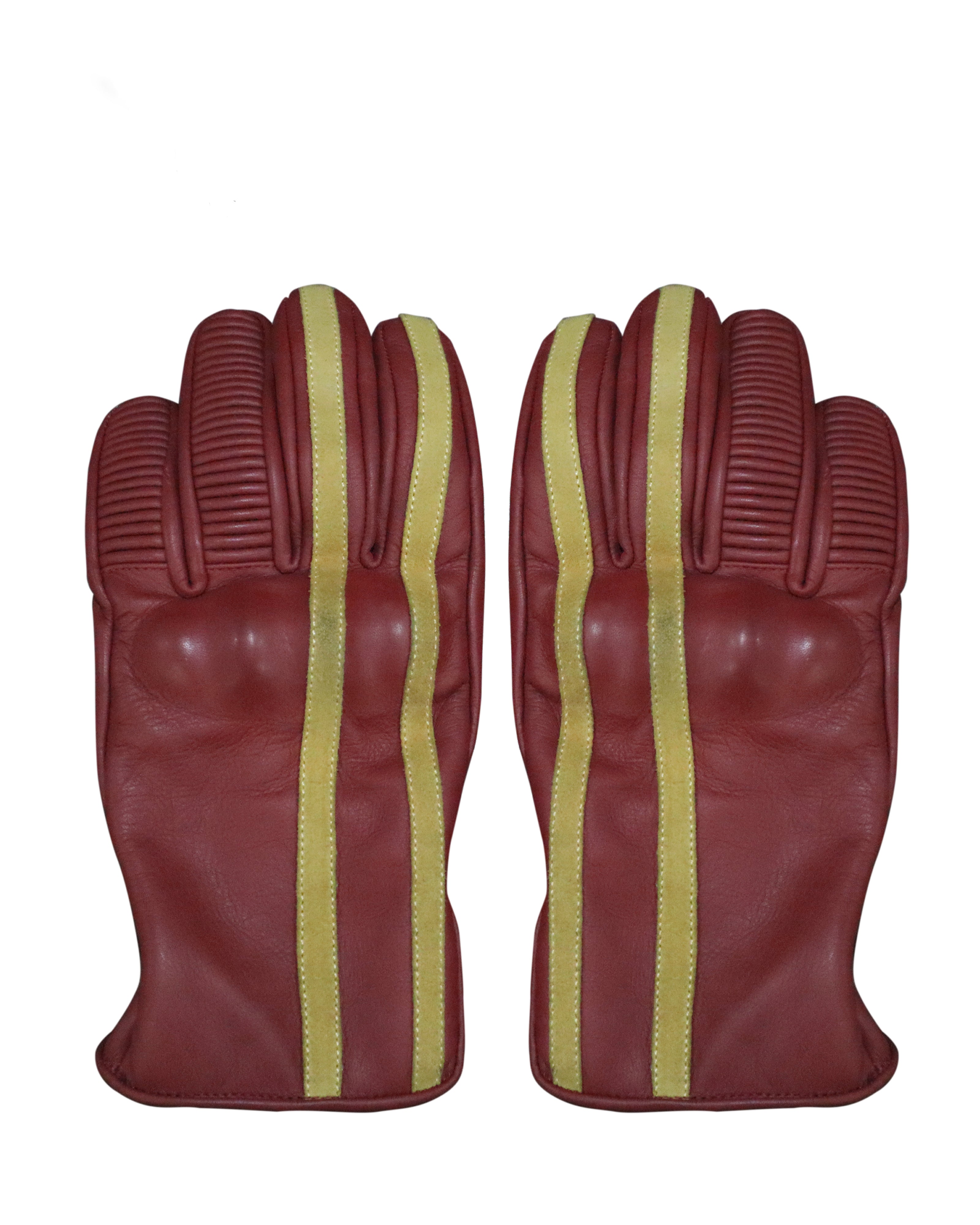 Gloves Leather Maroon - OZ MOTOGEAR