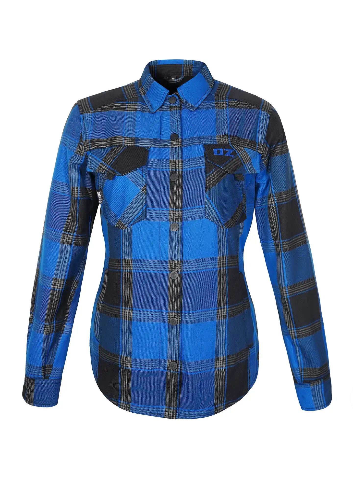 Highway66 Ladies Flannel Shirt Blue Ridge- CE AAA Certified - OZ MOTOGEAR