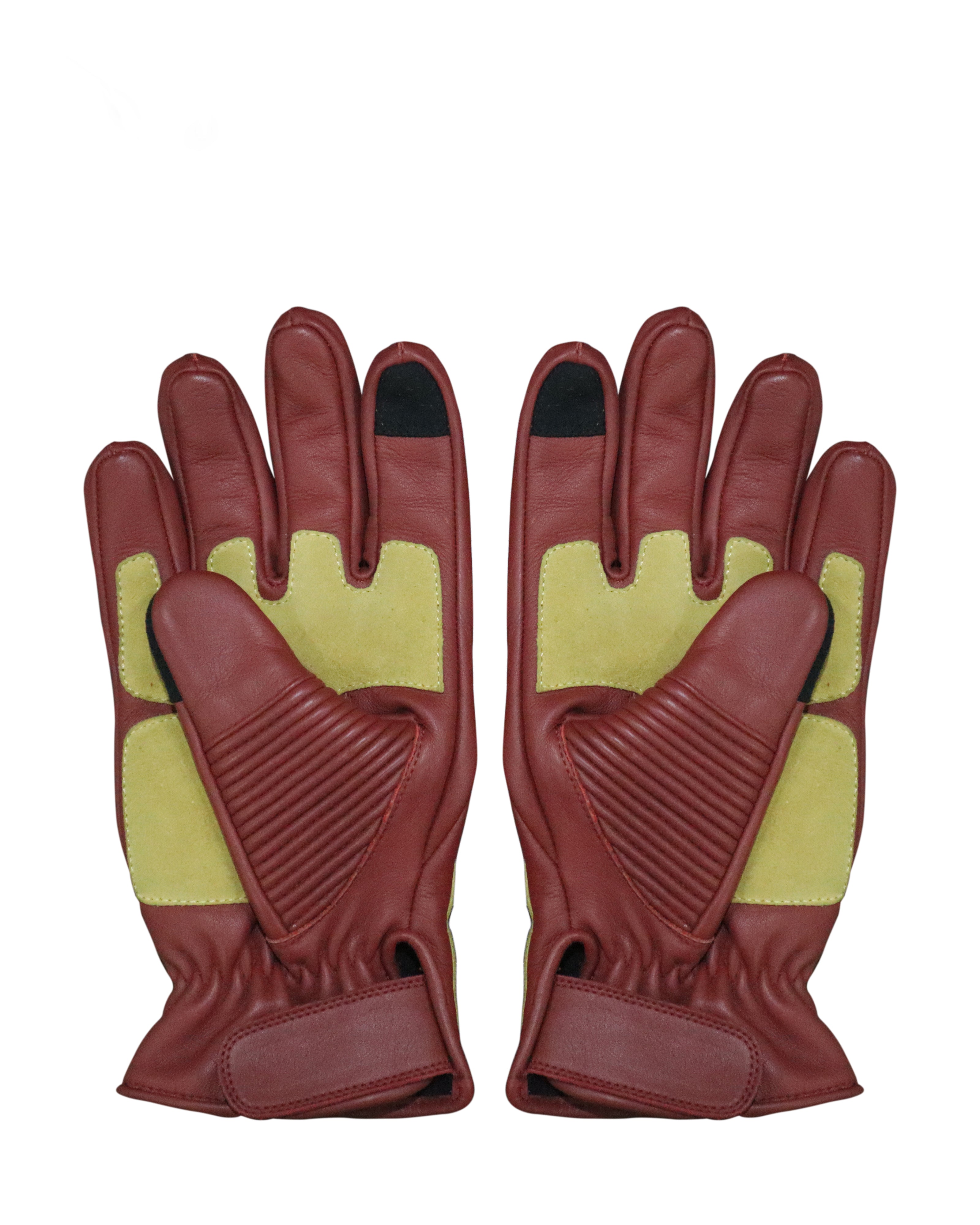 Gloves Leather Maroon - OZ MOTOGEAR
