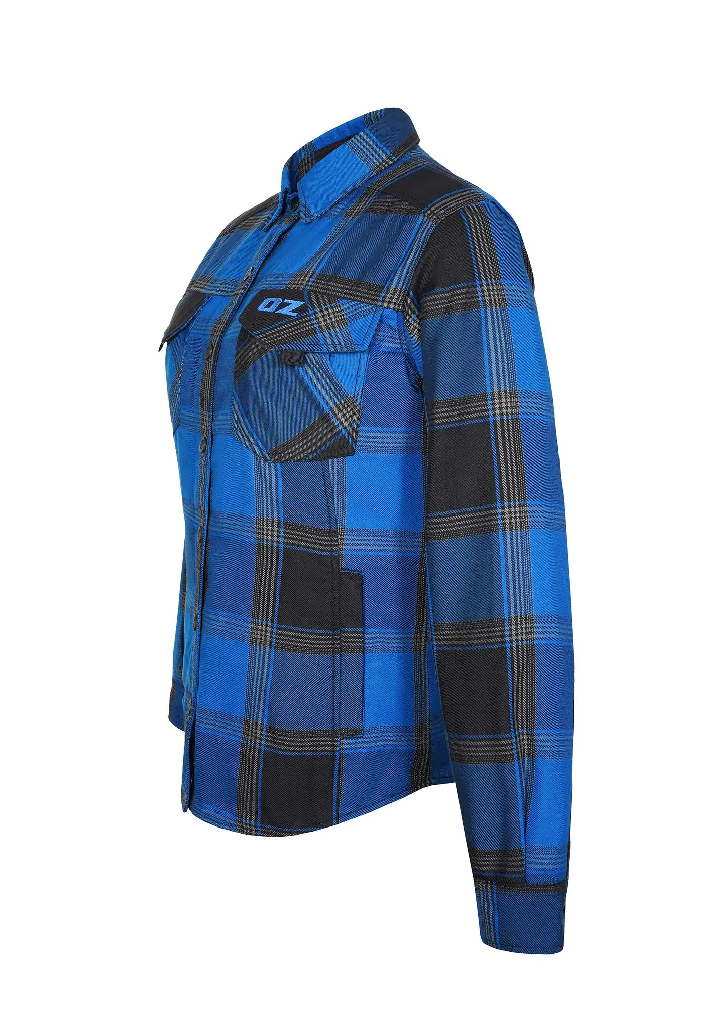 Highway66 Ladies Flannel Shirt Blue Ridge- CE AAA Certified - OZ MOTOGEAR