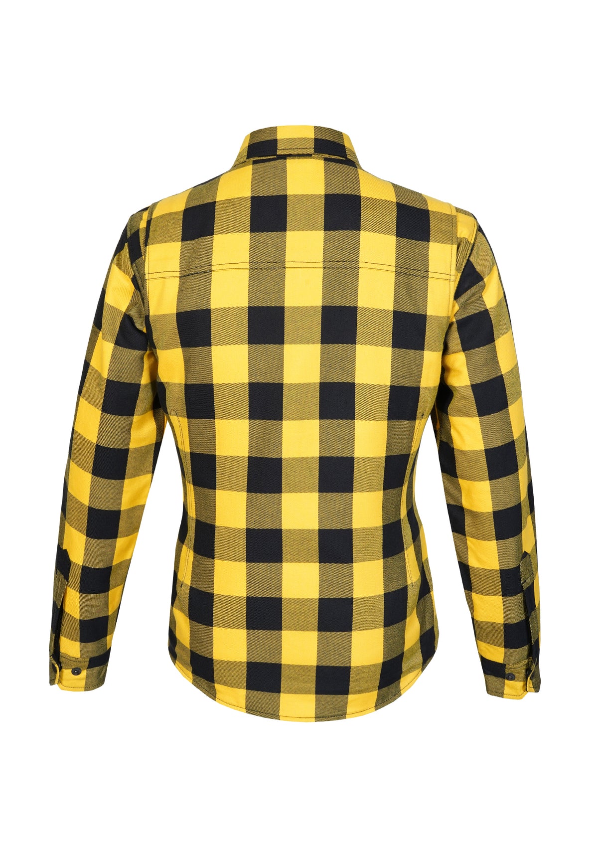 Highway66 Ladies Flannel Shirt Yellow & Black - CE AA Certified - OZ MOTOGEAR