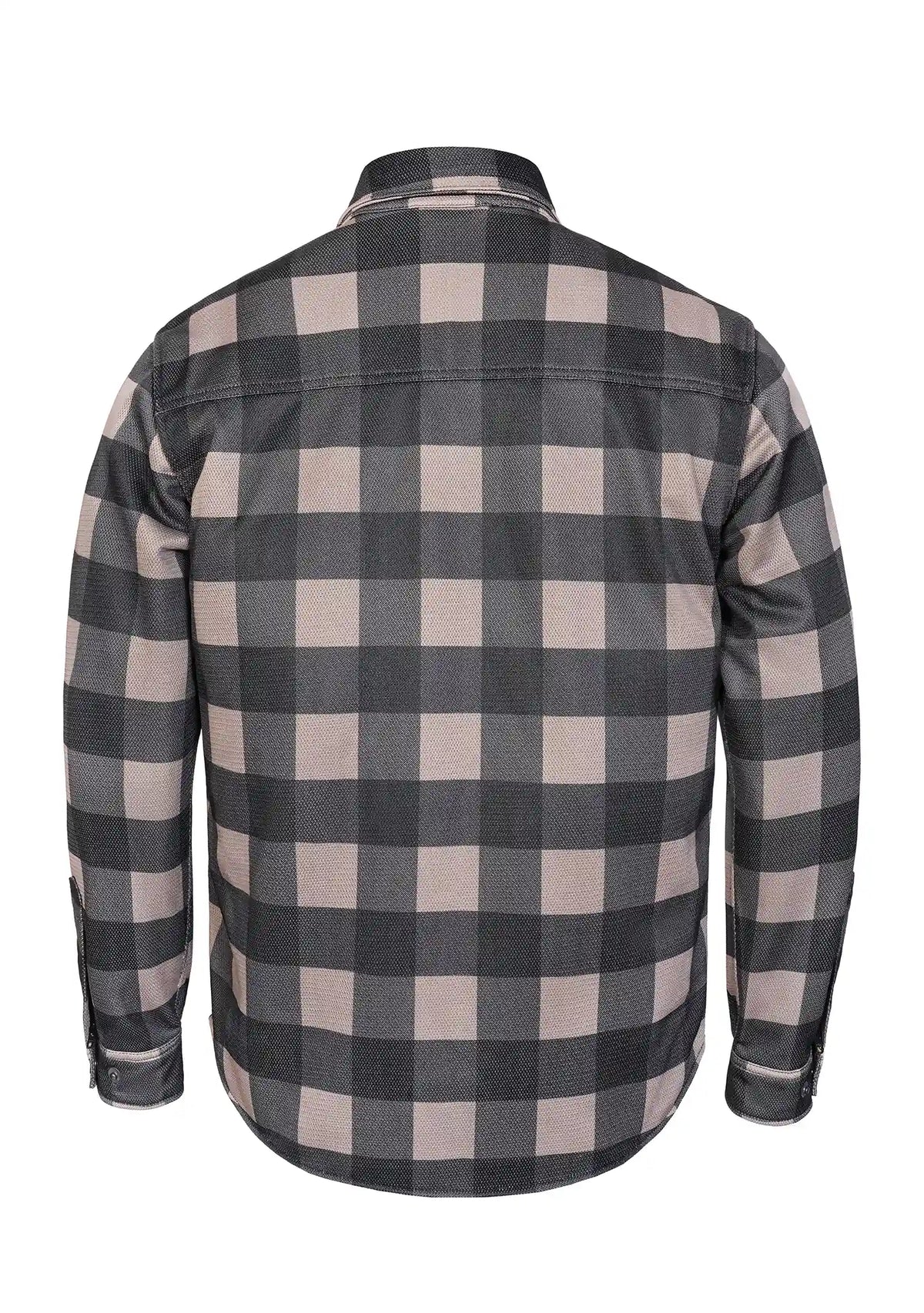 Men's Drifter Mesh Shirt Grey Check - Level 2 Protected - OZ MOTOGEAR