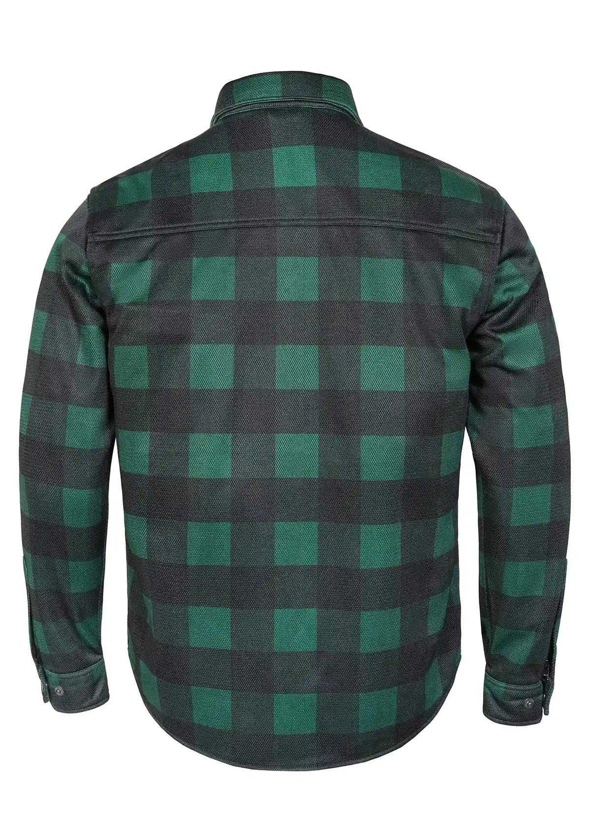 Men's Drifter Mesh Shirt Green Check - Level 2 Protected - OZ MOTOGEAR