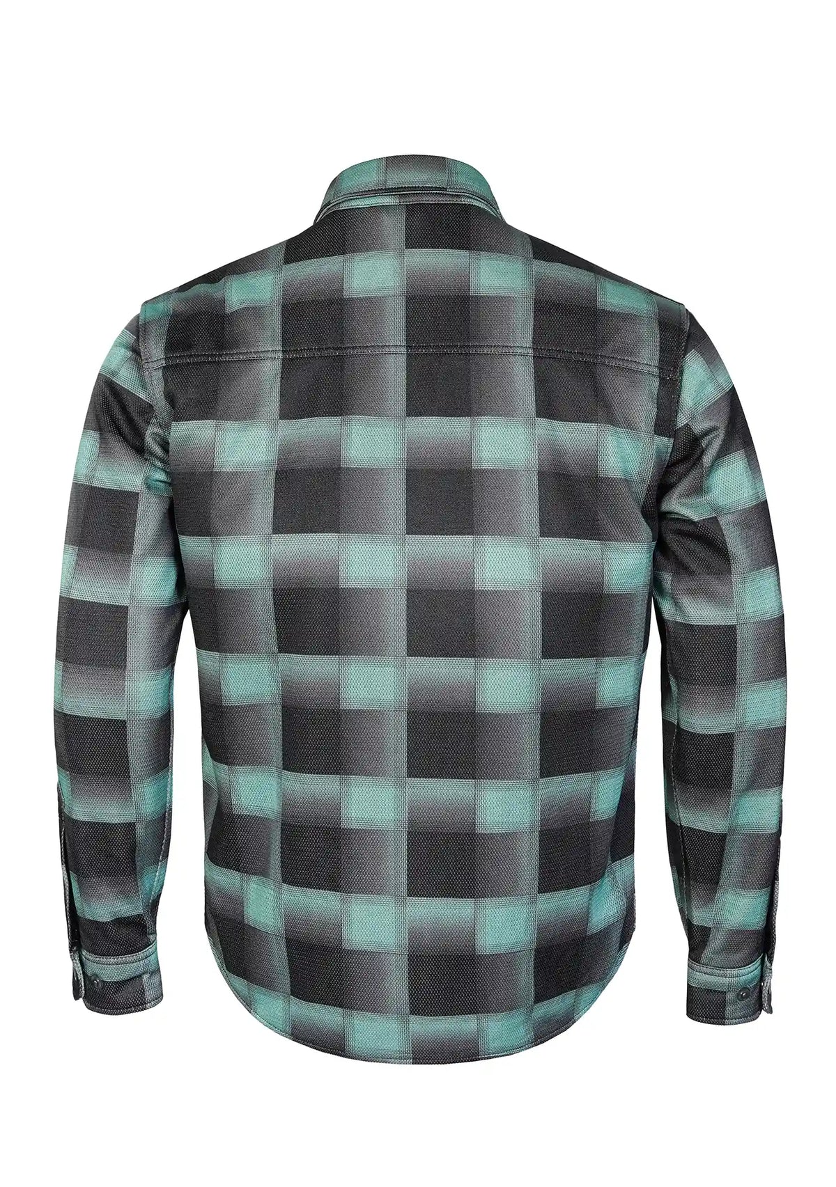 Men's Drifter Mesh Shirt Emrald Check - Level 2 Protected - OZ MOTOGEAR