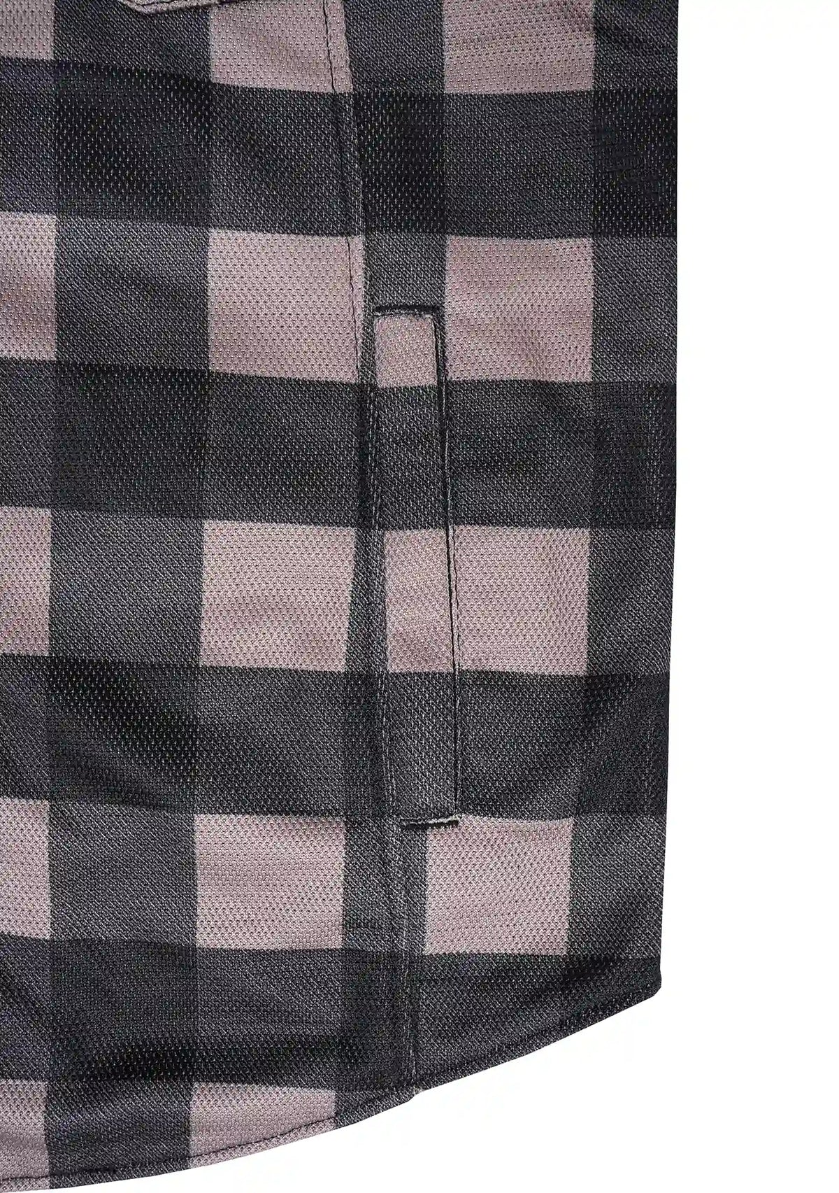 Men's Drifter Mesh Shirt Grey Check - Level 2 Protected - OZ MOTOGEAR