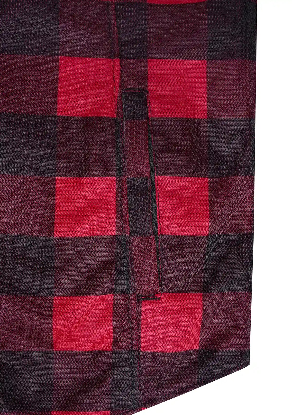 Men's Drifter Mesh Shirt Red Check - Level 2 Protected - OZ MOTOGEAR