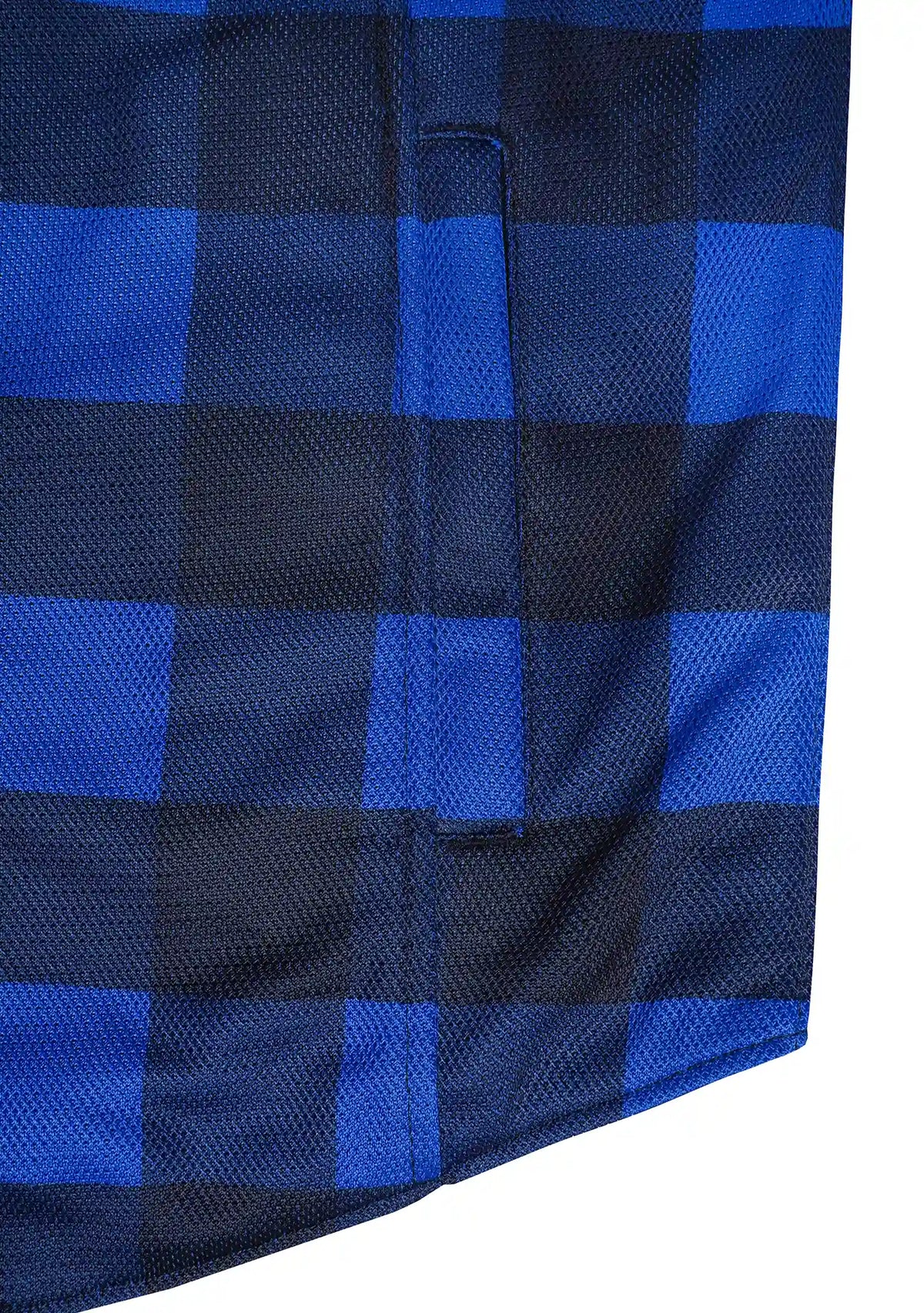 Men's Drifter Mesh Shirt Blue Check - Level 2 Protected - OZ MOTOGEAR