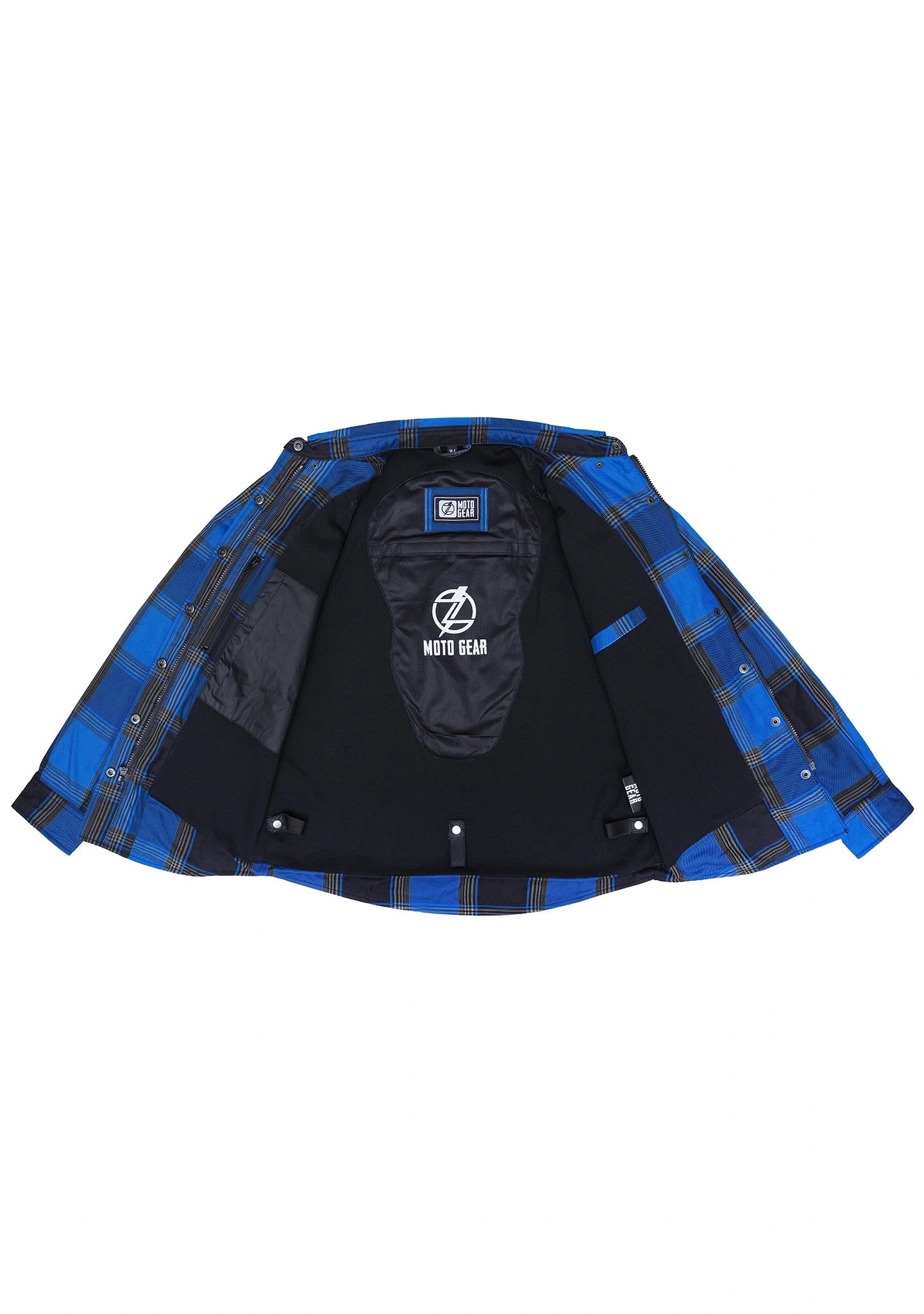 Highway66 Ladies Flannel Shirt Blue Ridge- CE AAA Certified - OZ MOTOGEAR