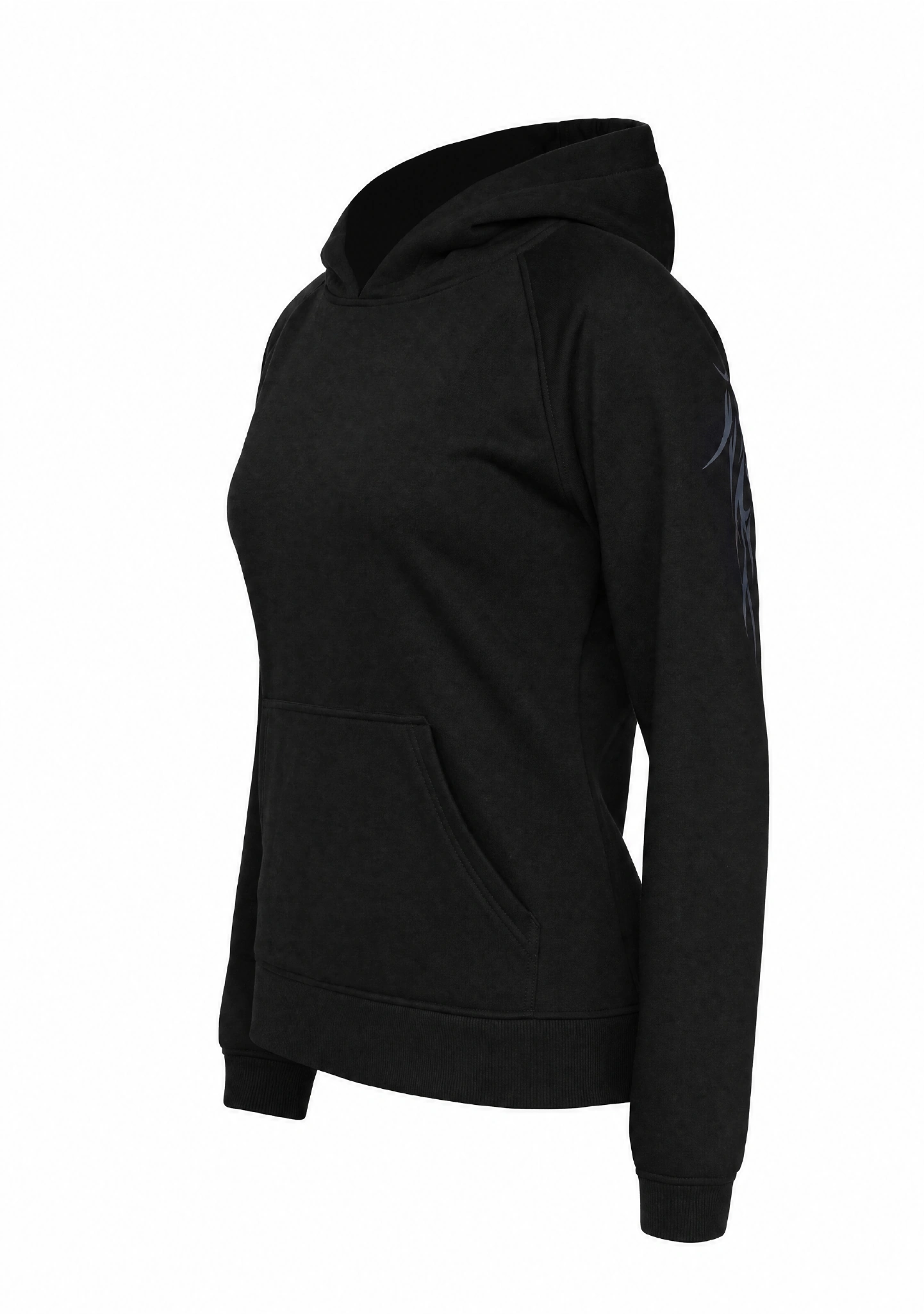 Ladies Night Hawk Motorcycle Reflective Pullover Hoodie - CE AA Certified Black - OZ MOTOGEAR