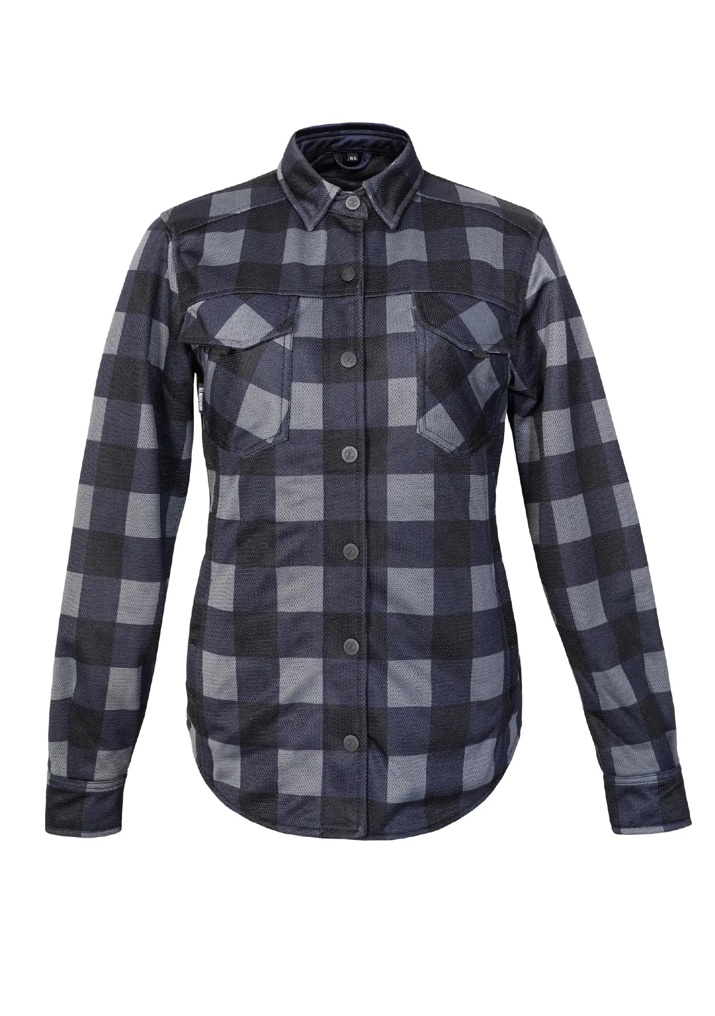 Ladies Drifter Mesh Shirt Blacktop Check - Level 2 Protected - OZ MOTOGEAR