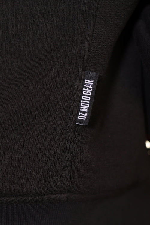 OZ Hoodie Pocket & Logo Detail – Protective Riding Wear