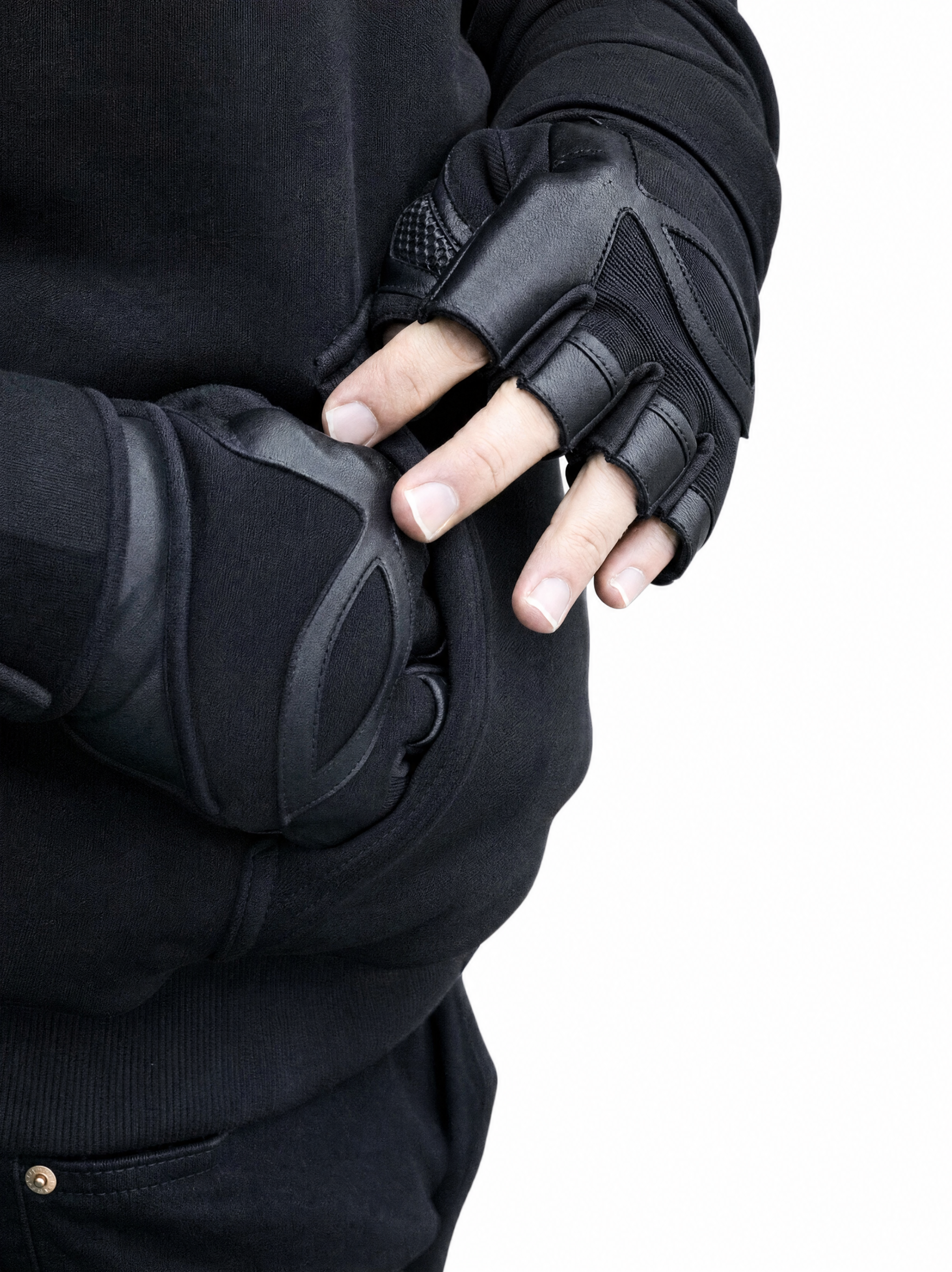 Ashborne Motorcycle Reflective Hoodie BUNDLE - CE AA Certified Black