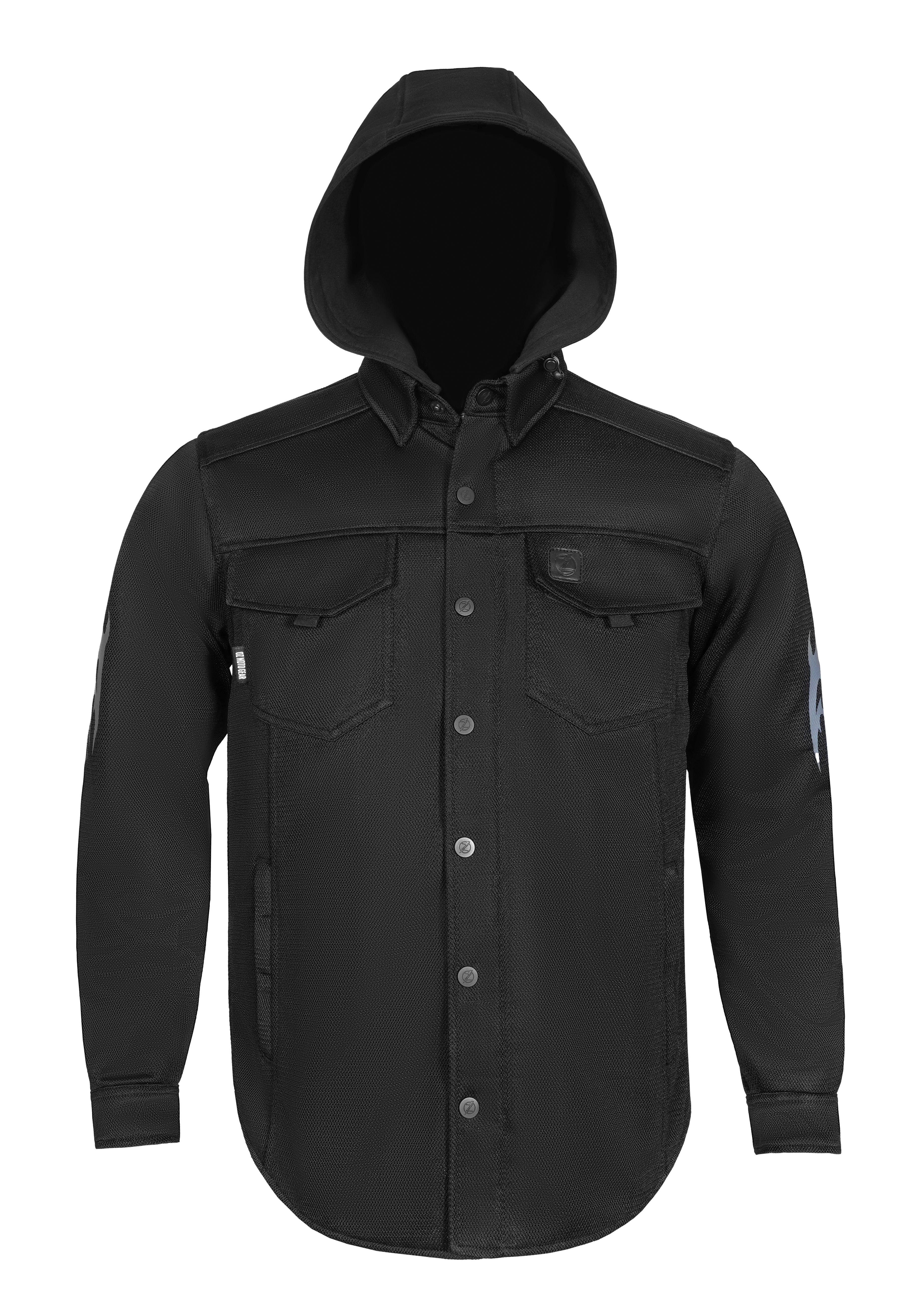 Drifter Mesh Hoodied Shirt — Ashborne Series - Level 2 Protected - OZ MOTOGEAR