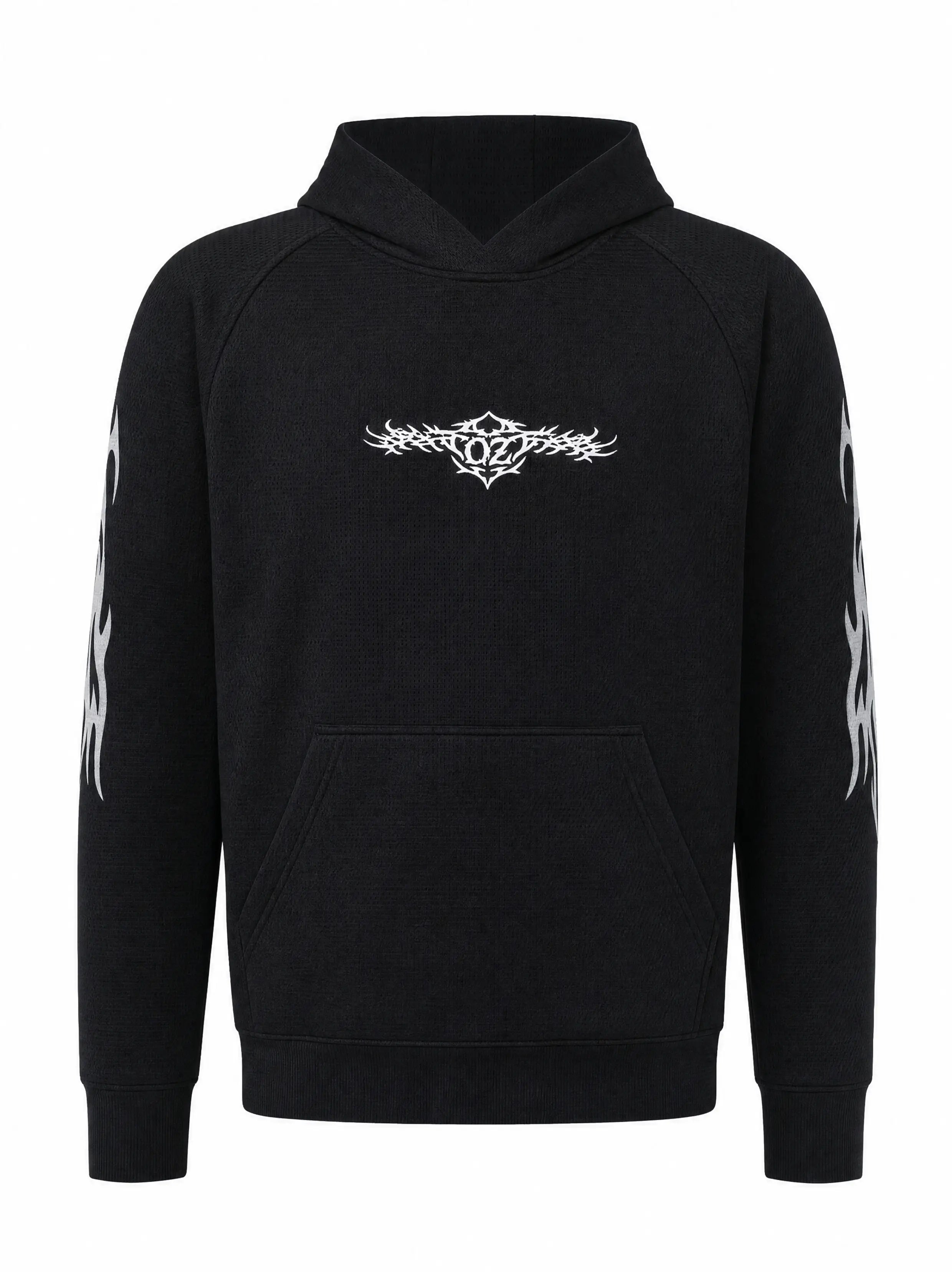 Men's Ashborne Motorcycle Reflective Pullover Hoodie - CE AA Certified Black - OZ MOTOGEAR
