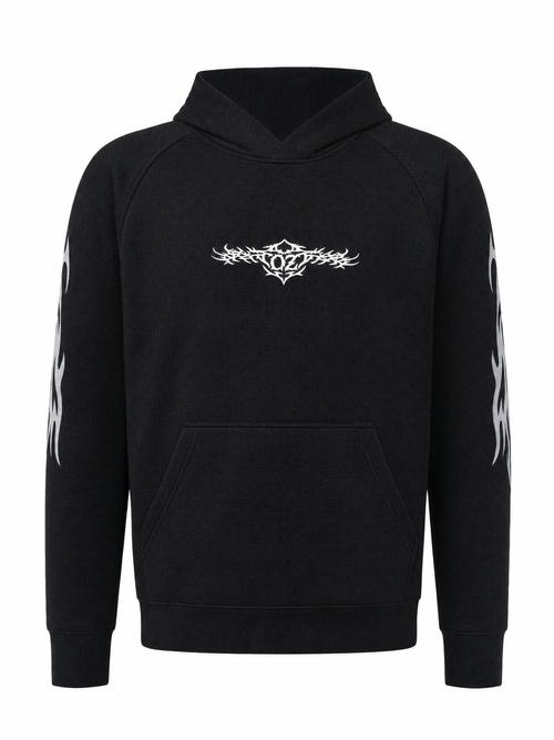 Reflective Hoodie in Black
