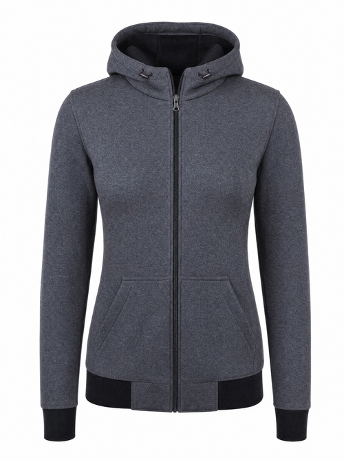 Ladies Motorcycle Hoodie in Dark Grey