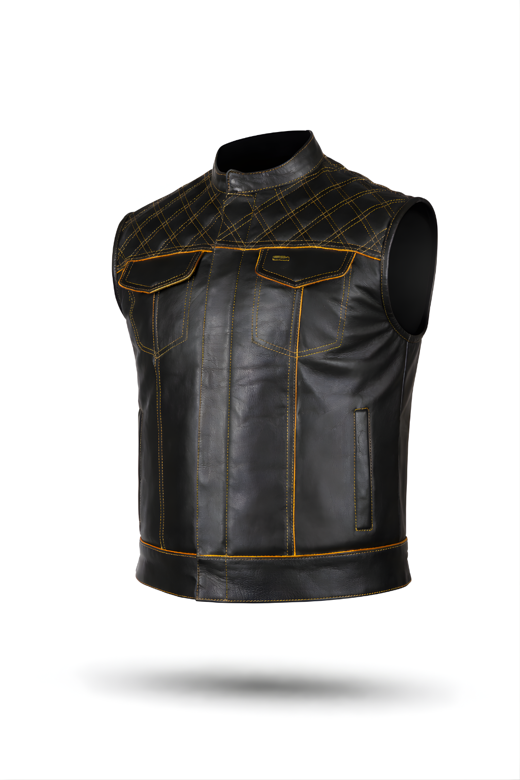 Men's Motorbike Vest Yellow & Black - OZ MOTOGEAR