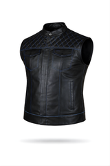 Men's Motorbike Vest Blue - OZ MOTOGEAR