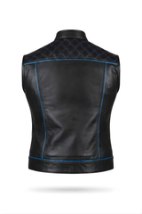 Men's Motorbike Vest Blue & Black - OZ MOTOGEAR