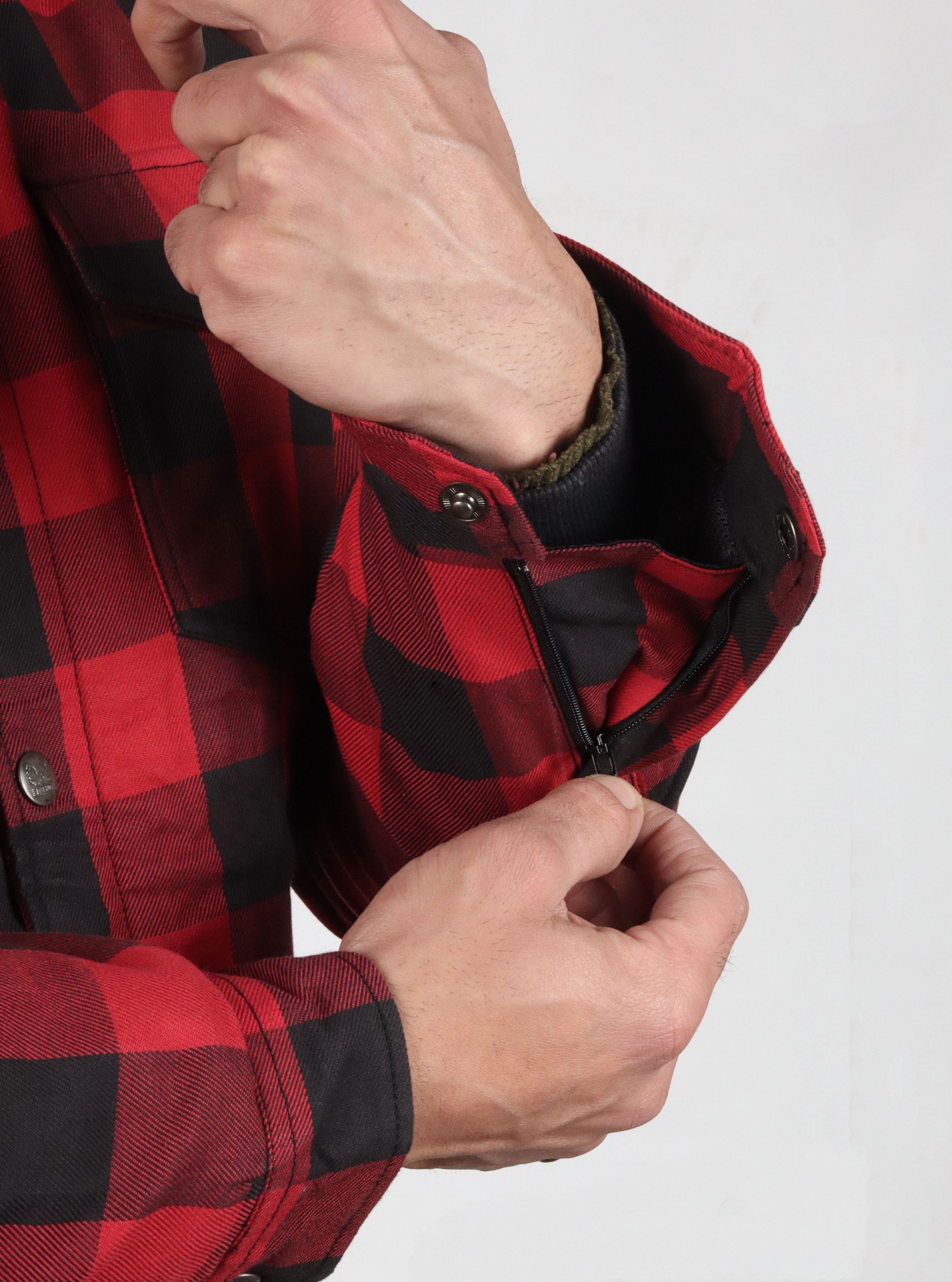 Armored Motorcycle Flannel Shirt
