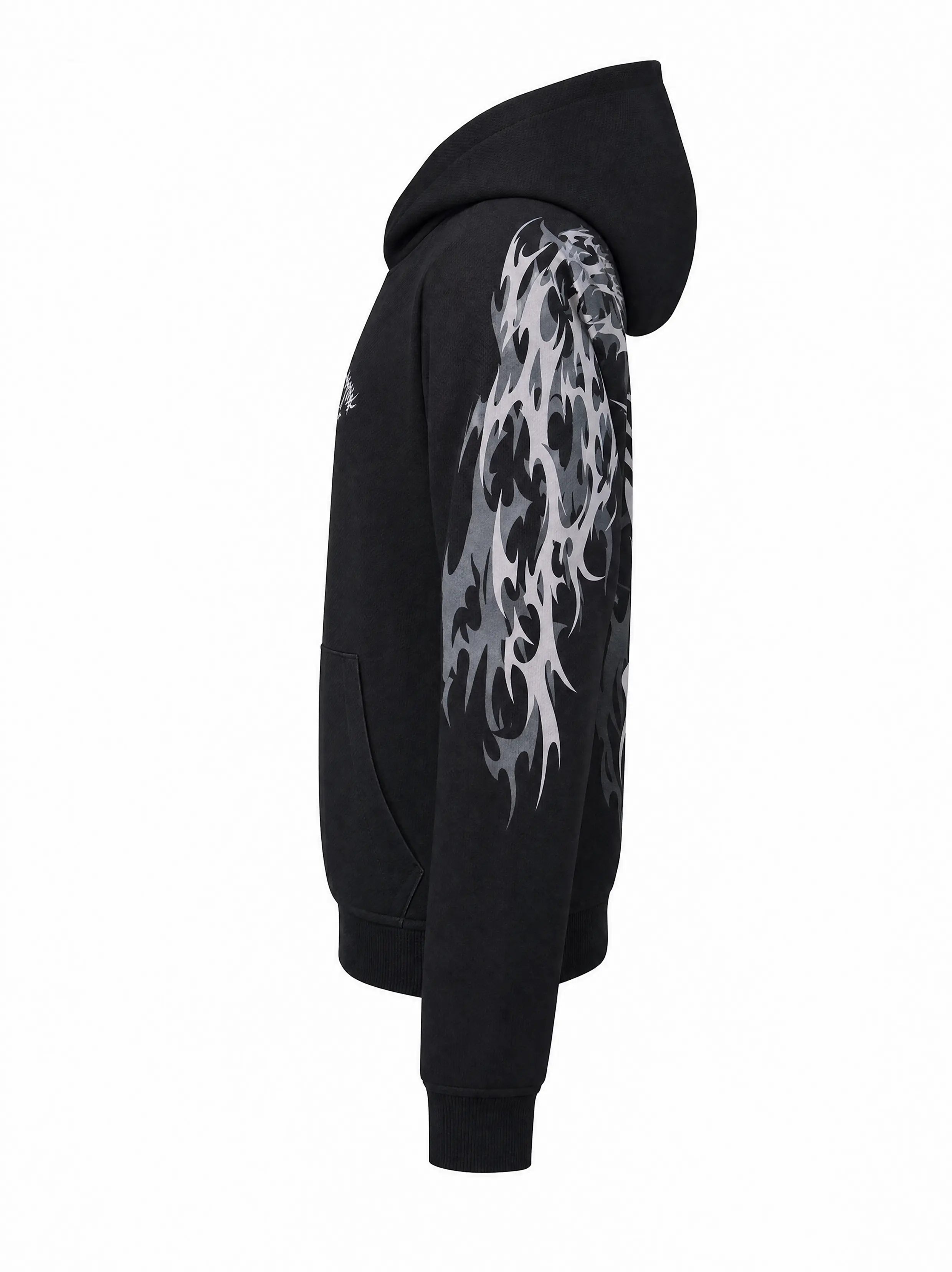 Men's Ashborne Motorcycle Reflective Pullover Hoodie - CE AA Certified Black - OZ MOTOGEAR
