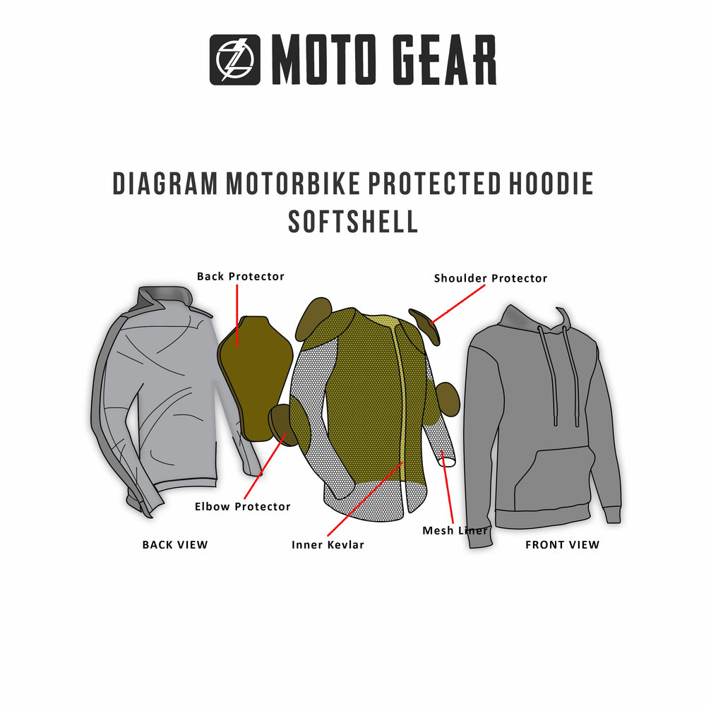 Motorcycle Hoodie with Armor 