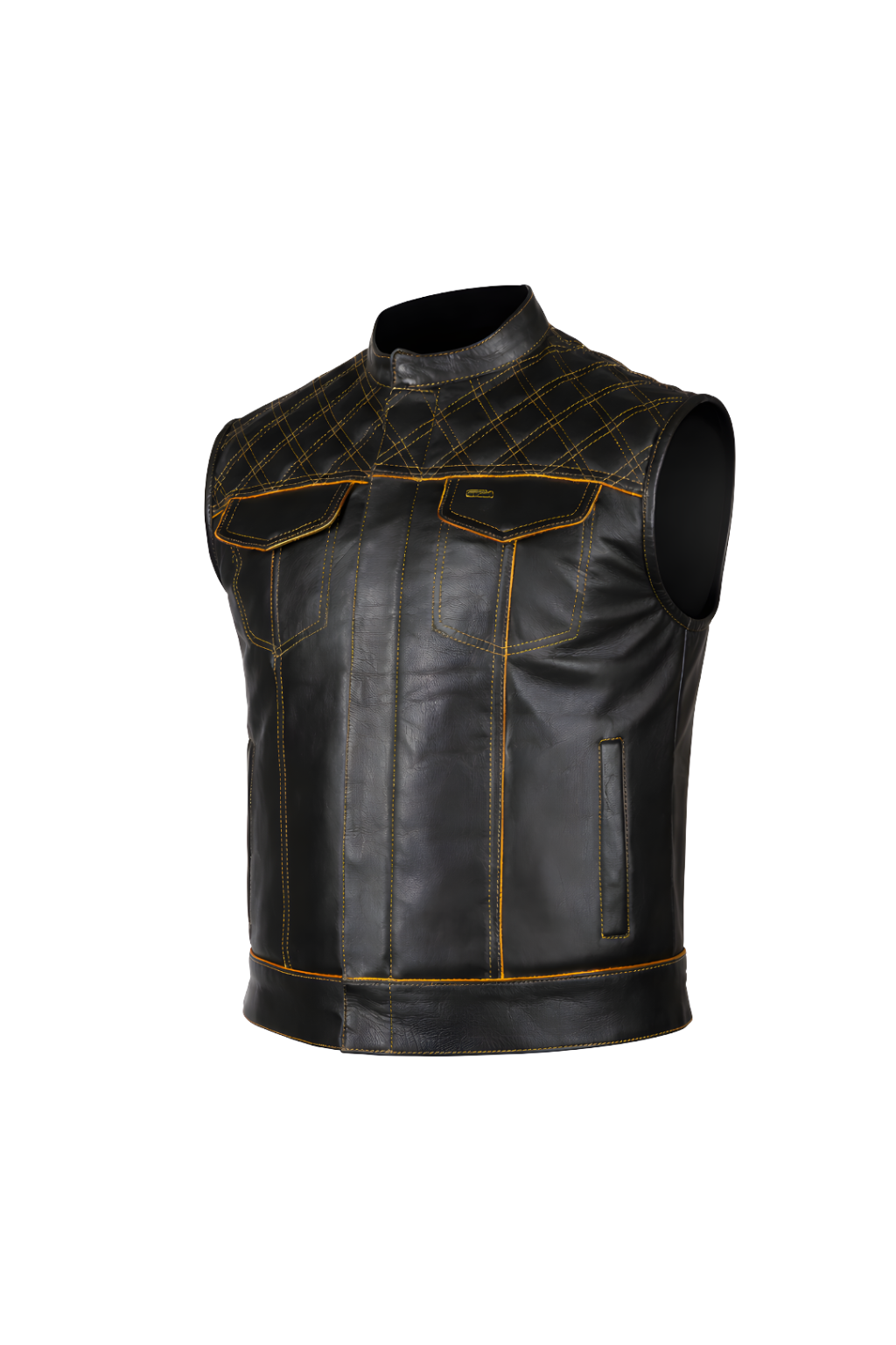 Men's Motorbike Vest Yellow & Black - OZ MOTOGEAR