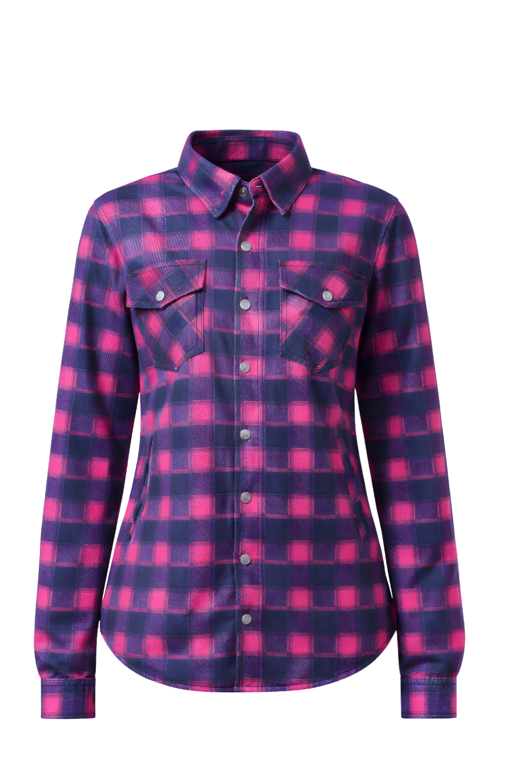 Ladies Summer Mesh Shirt Pink Plaid - Level 2 Protection - OZ MOTOGEAR