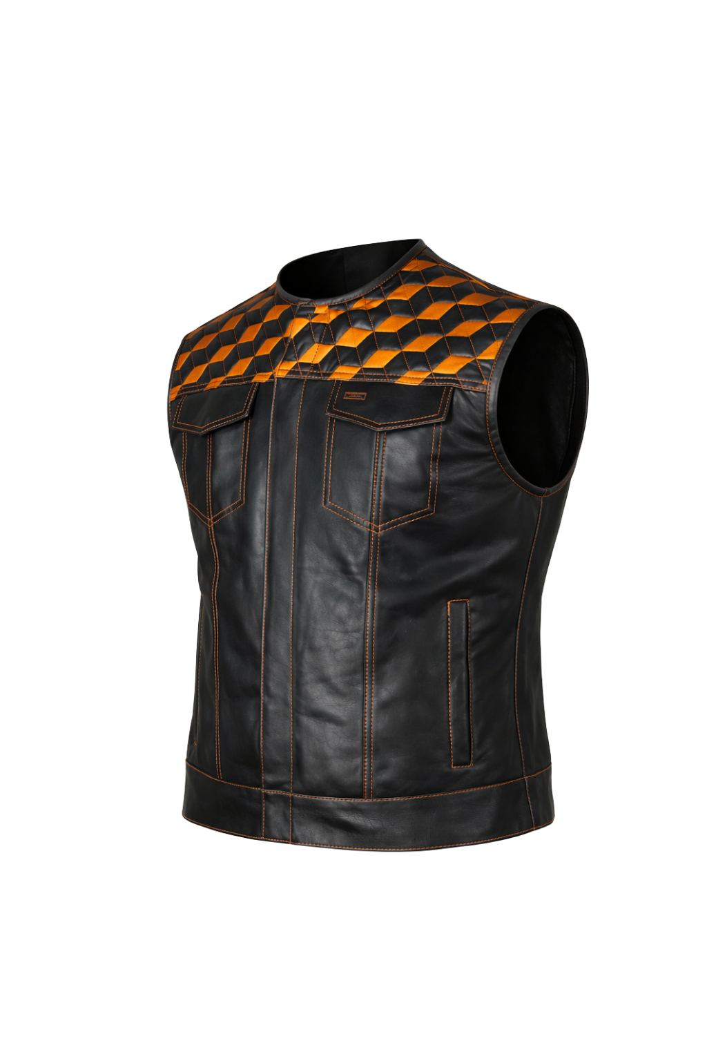 Men's Motorbike Vest Orange - OZ MOTOGEAR