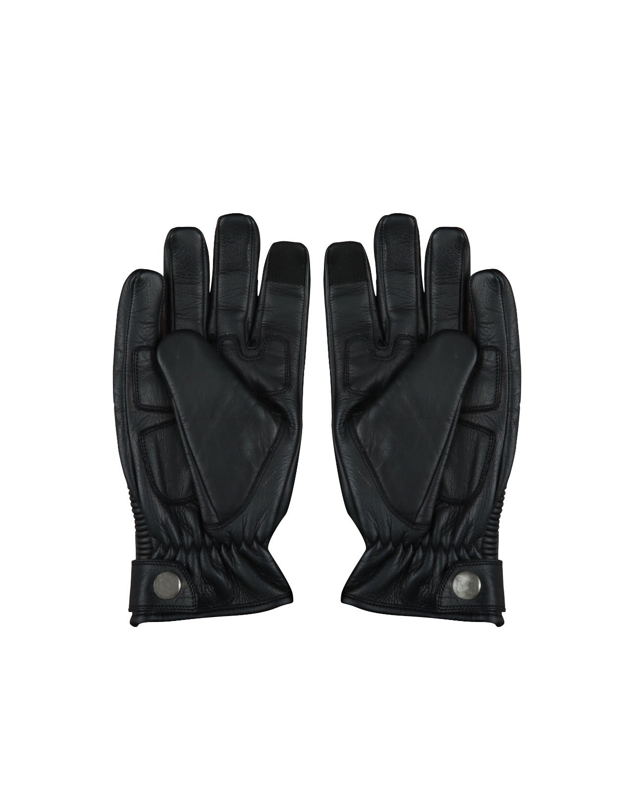 Gloves Leather Black - OZ MOTOGEAR
