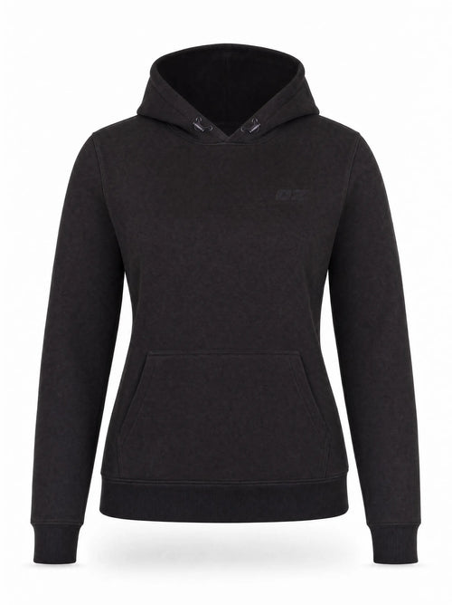 Ladies Motorcycle Pullover Hoodie in Black