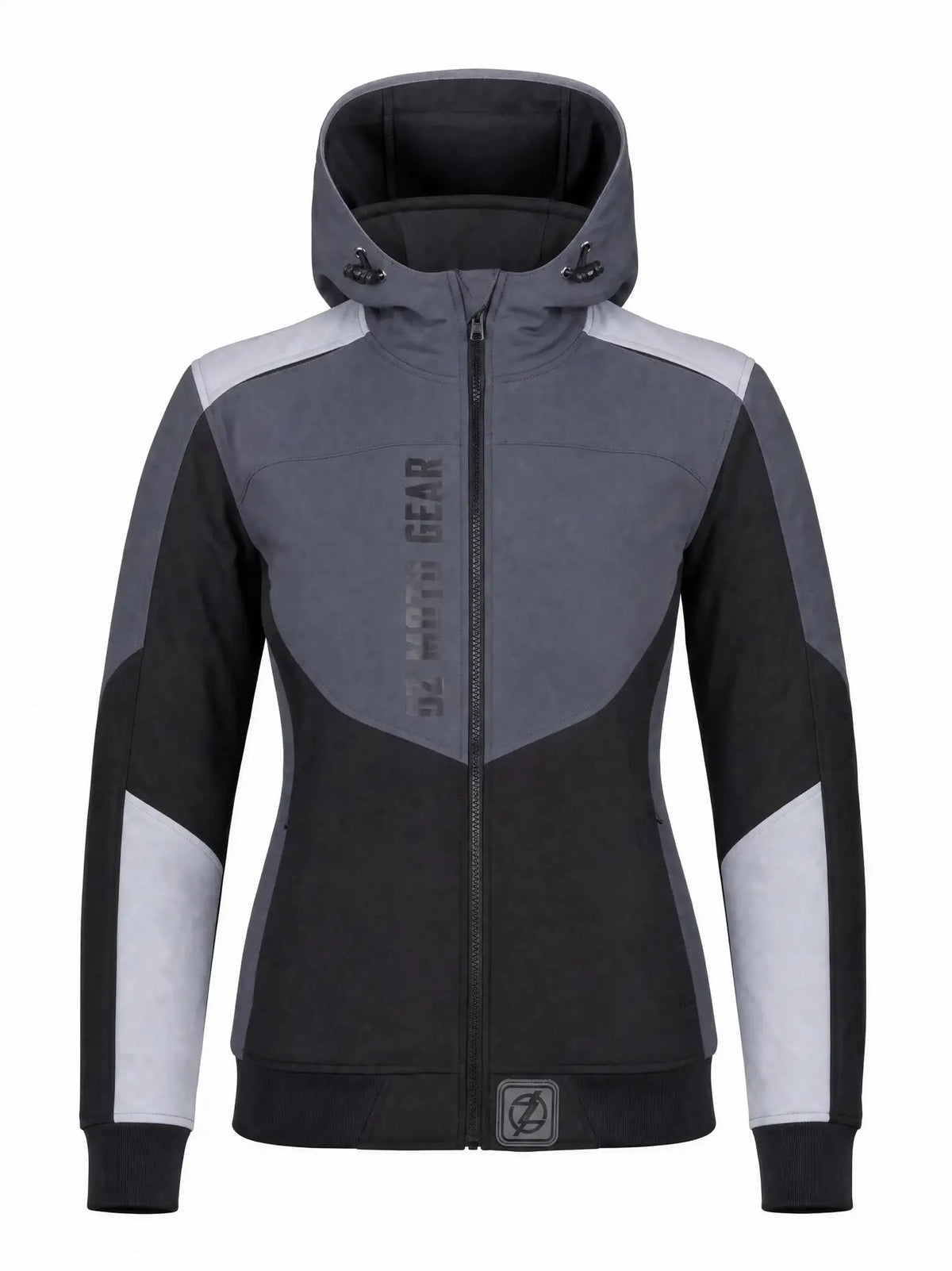 BlackThorne Ladies Reflective Softshell Hoodie Black & Grey - Level 2 Protected - OZ MOTOGEAR - OZ MOTOGEAR