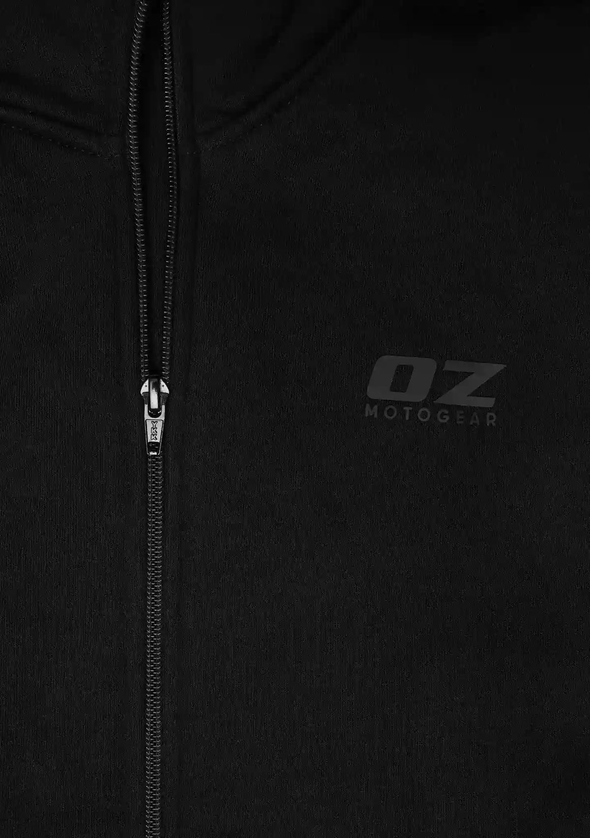 BlackThorne Men's Zipper Protective Hoodie  - CE AA Certified Black - OZ MOTOGEAR