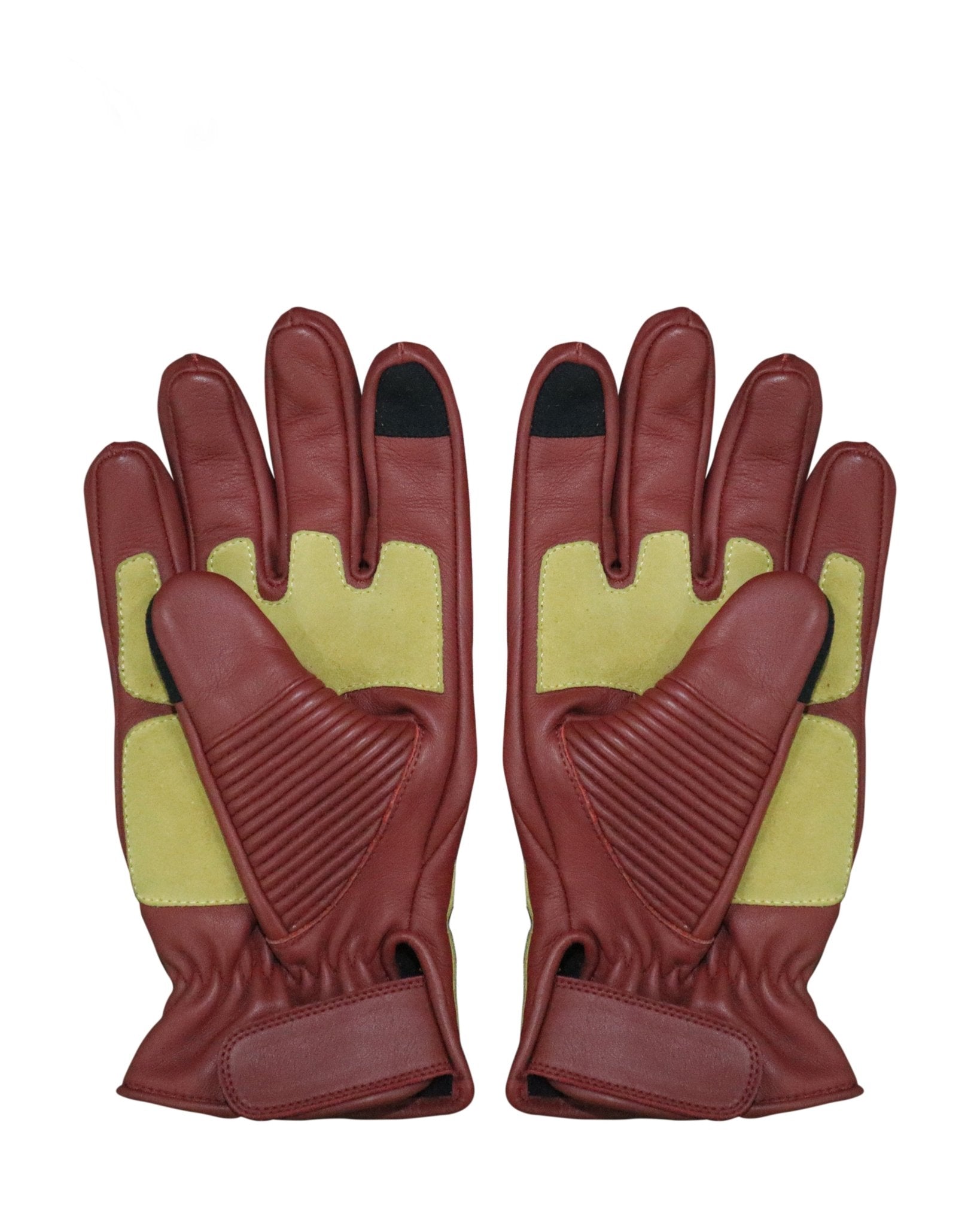Gloves Leather Maroon - OZ MOTOGEAR - Oz Motogear