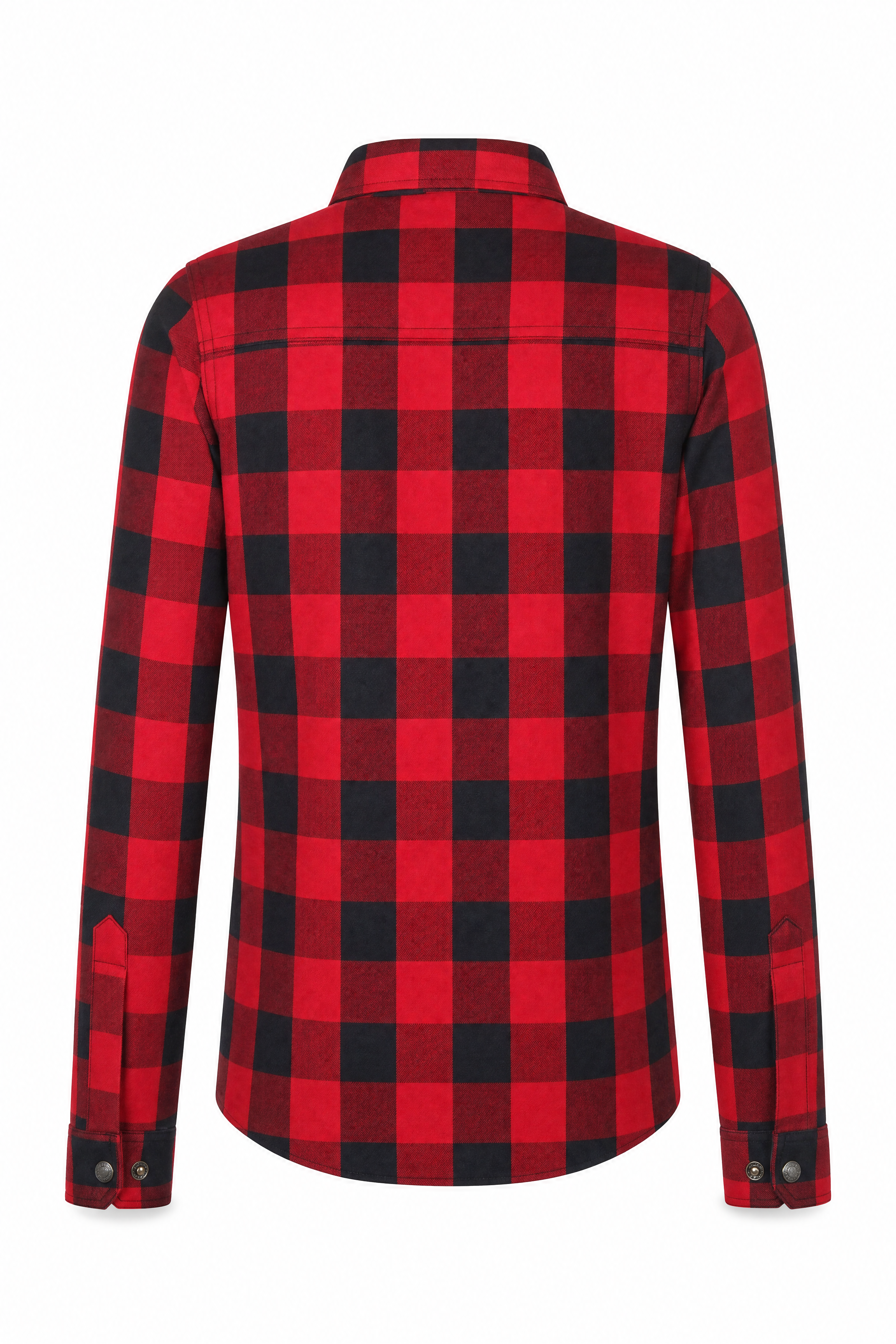 Ladies Motorcycle Flannel Shirt CE AA Certified Red & Black - Kevlar Reinforced - OZ MOTOGEAR