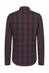 Men's Motorcycle Flannel Shirt CE AA Certified Dark Brown - OZ MOTOGEAR