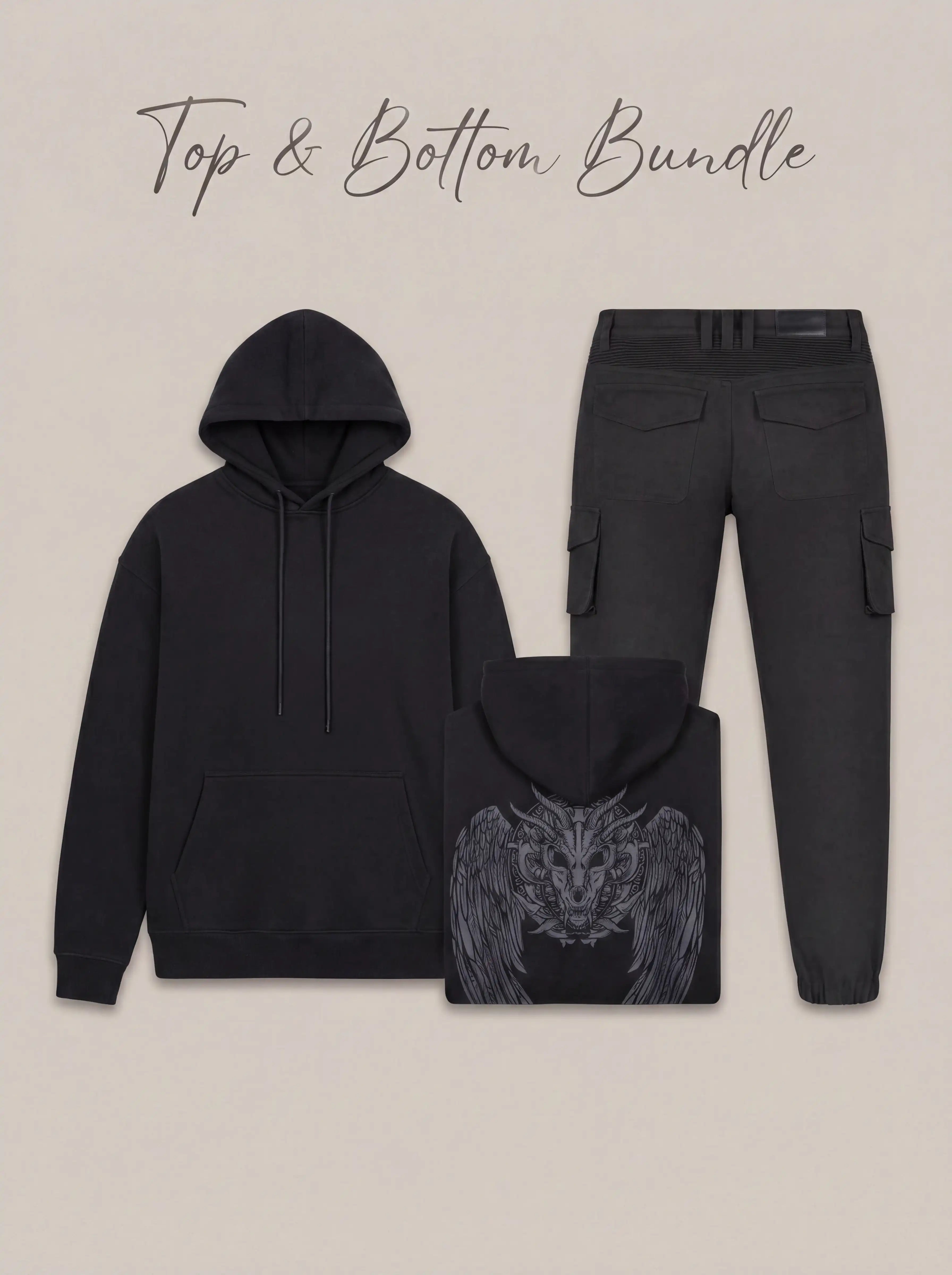 Top & Bottom Bundle-Men's Motorcycle Reflective Hoodie & CargoPant-OZ MOTOGEAR