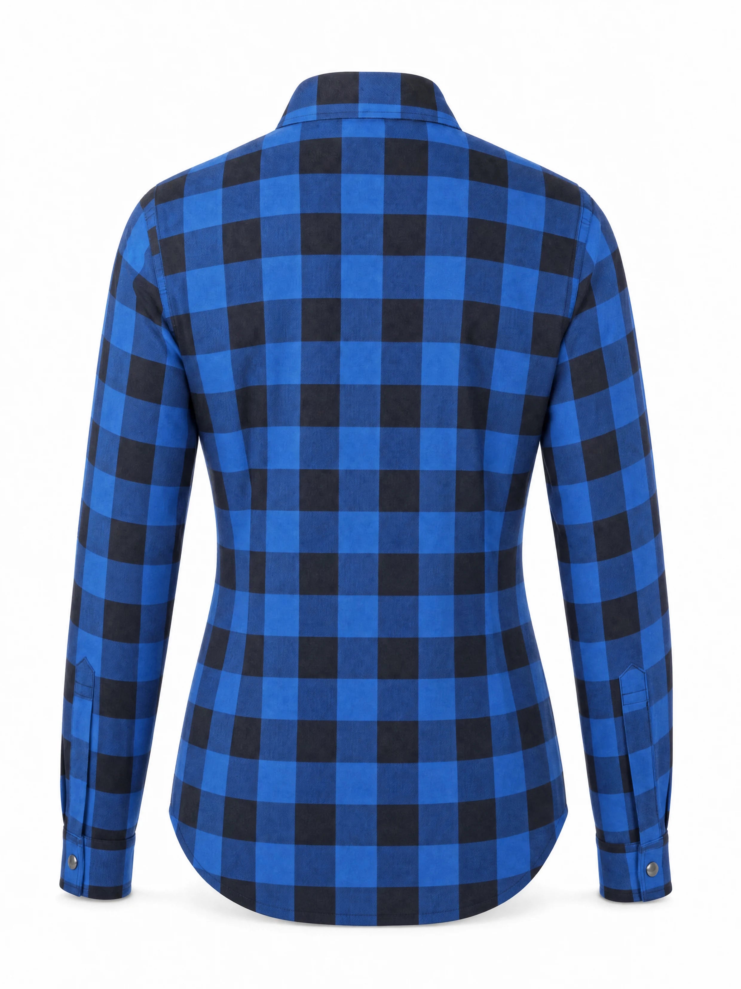 Ladies Motorcycle Flannel Shirt CE AA Certified Blue & Black - OZ MOTOGEAR