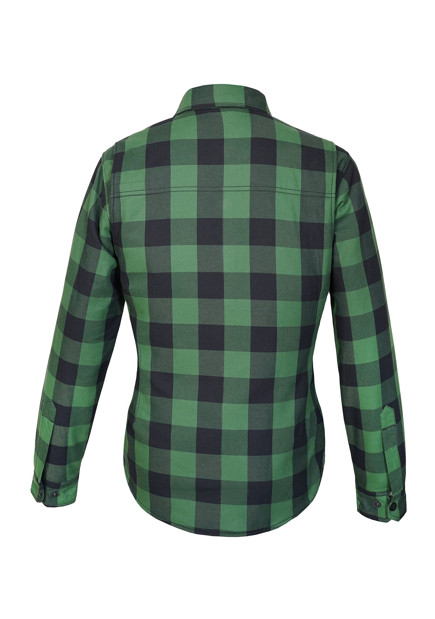 Highway66 Ladies Flannel Shirt Black & Green - CE AA Certified - OZ MOTOGEAR - OZ MOTOGEAR