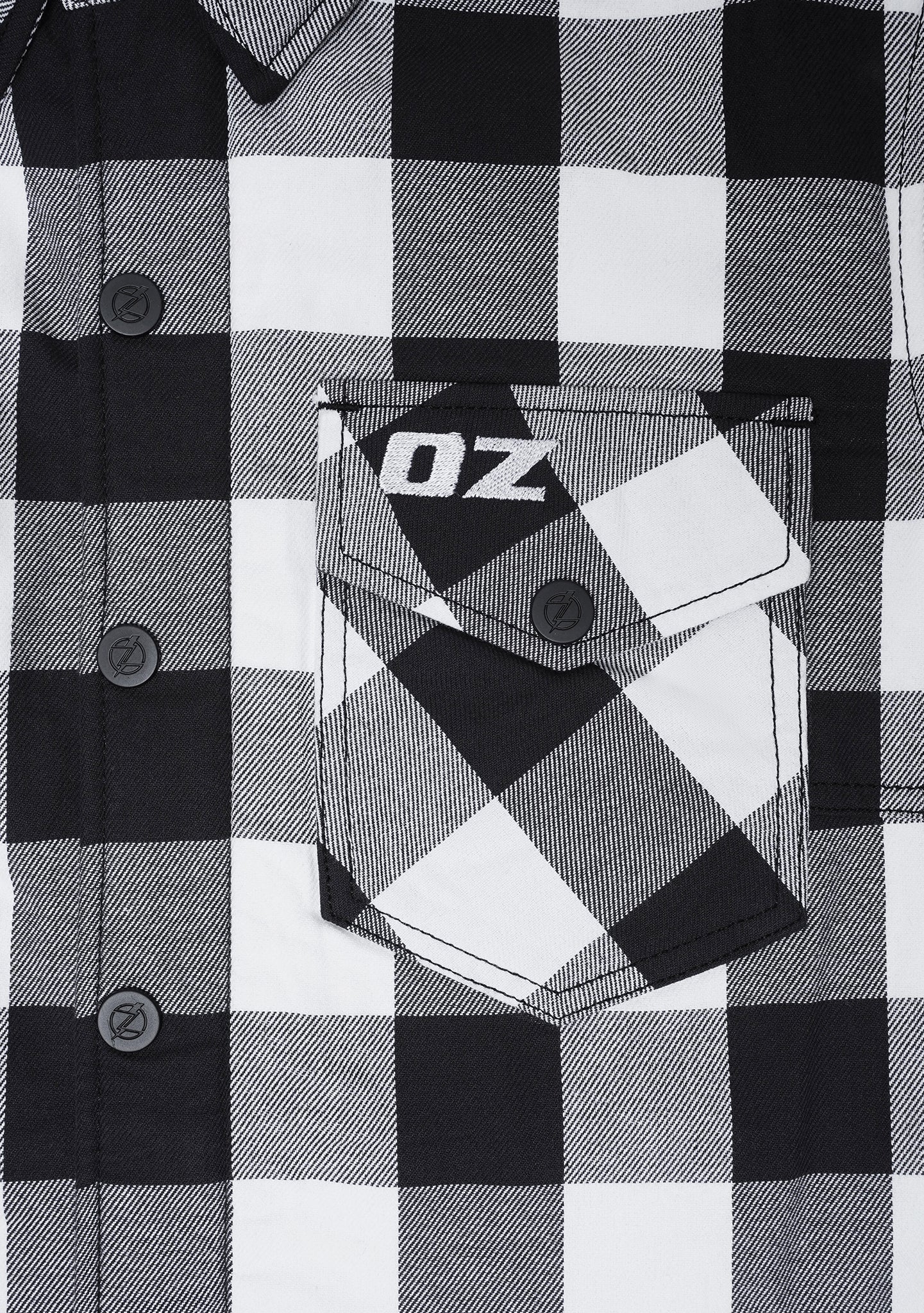 Highway66 Ladies Flannel Shirt Black & White - CE AA Certified - OZ MOTOGEAR - OZ MOTOGEAR