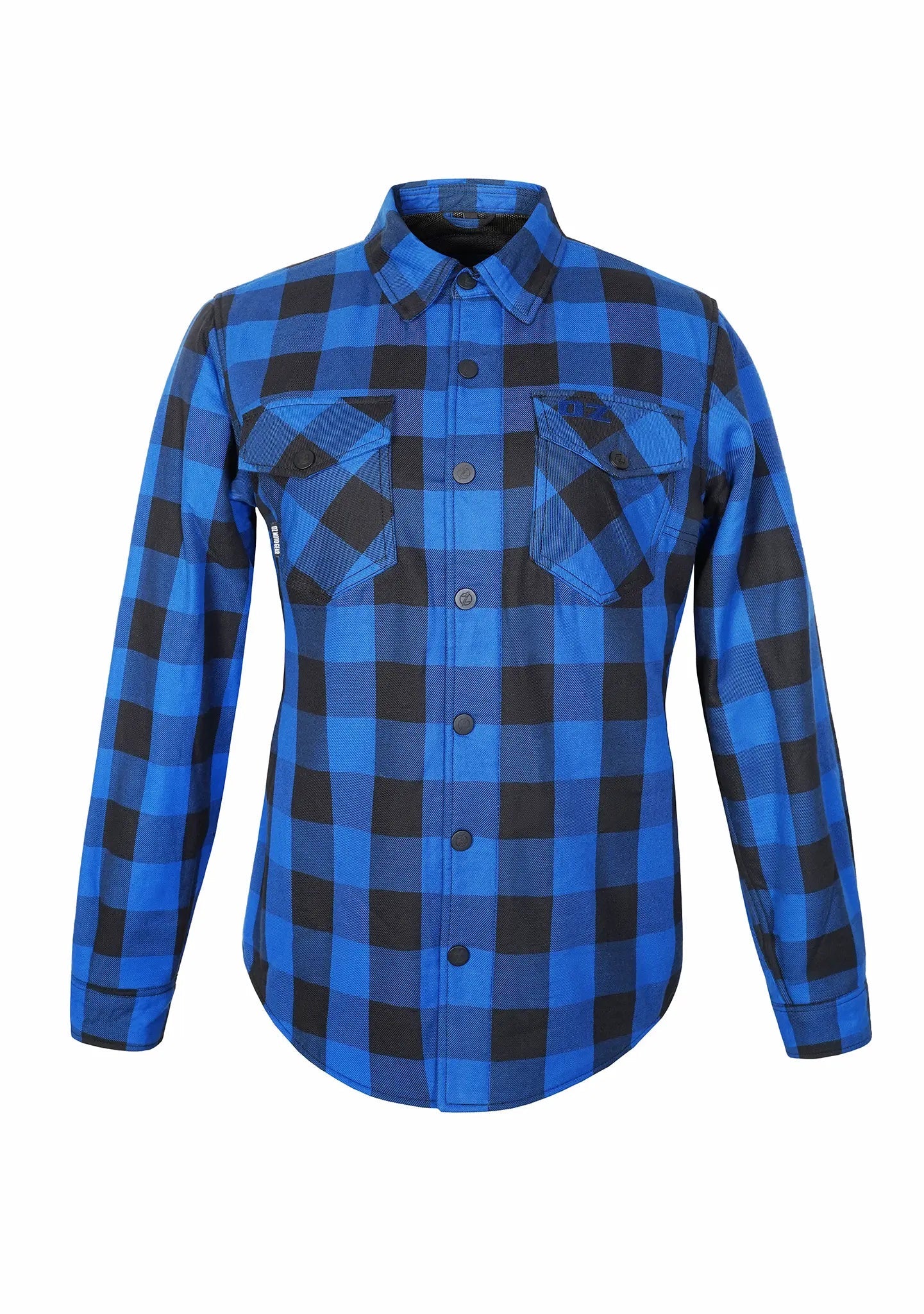 Highway66 Ladies Flannel Shirt Blue & Black - CE AA Certified - OZ MOTOGEAR - OZ MOTOGEAR