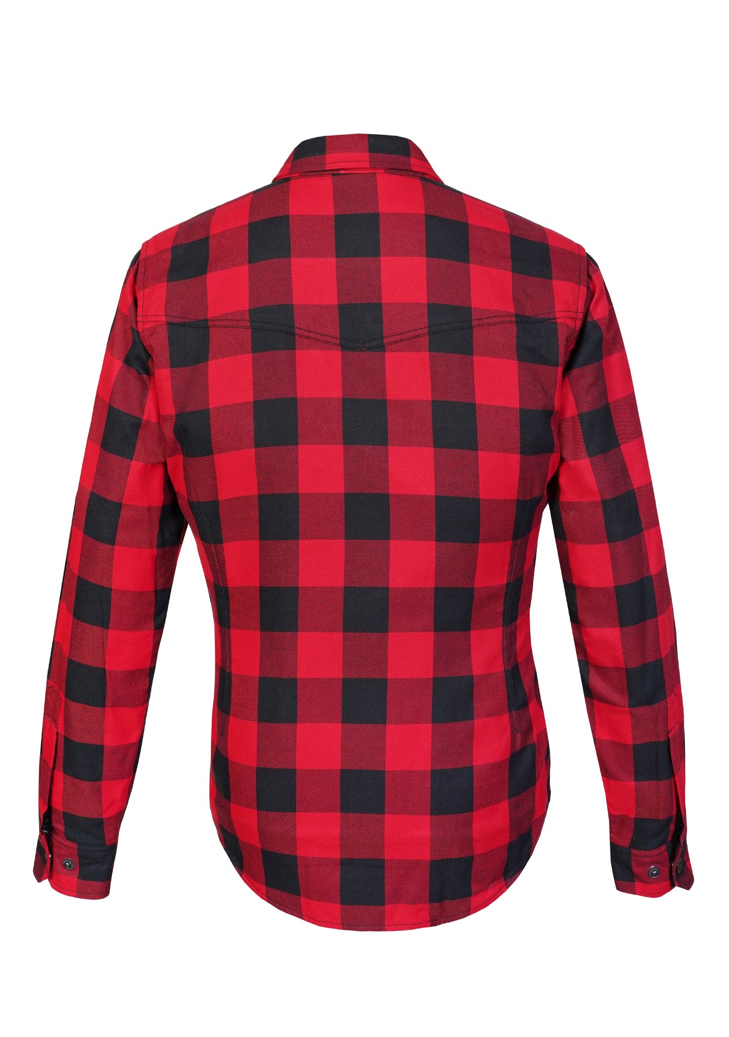 Highway66 Ladies Flannel Shirt Bright Red & Black - CE AA Certified - OZ MOTOGEAR - OZ MOTOGEAR
