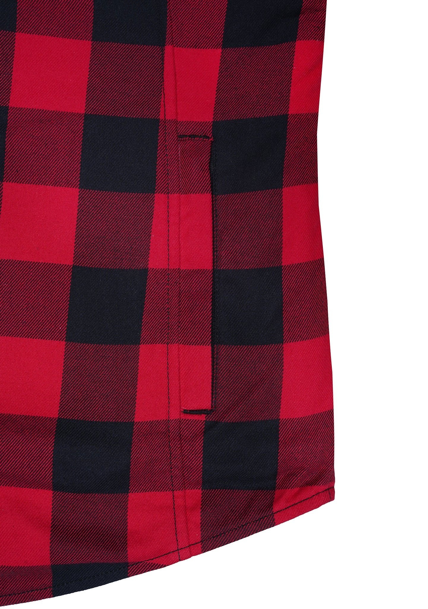 Highway66 Ladies Flannel Shirt Bright Red & Black - CE AA Certified - OZ MOTOGEAR - OZ MOTOGEAR