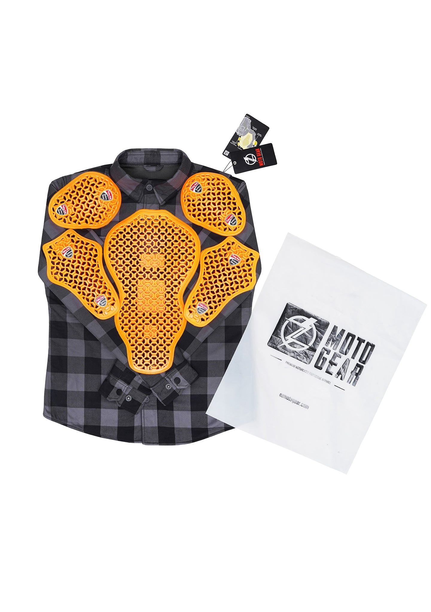 Highway66 Ladies Flannel Shirt Grey & Black - CE AA Certified - OZ MOTOGEAR - OZ MOTOGEAR