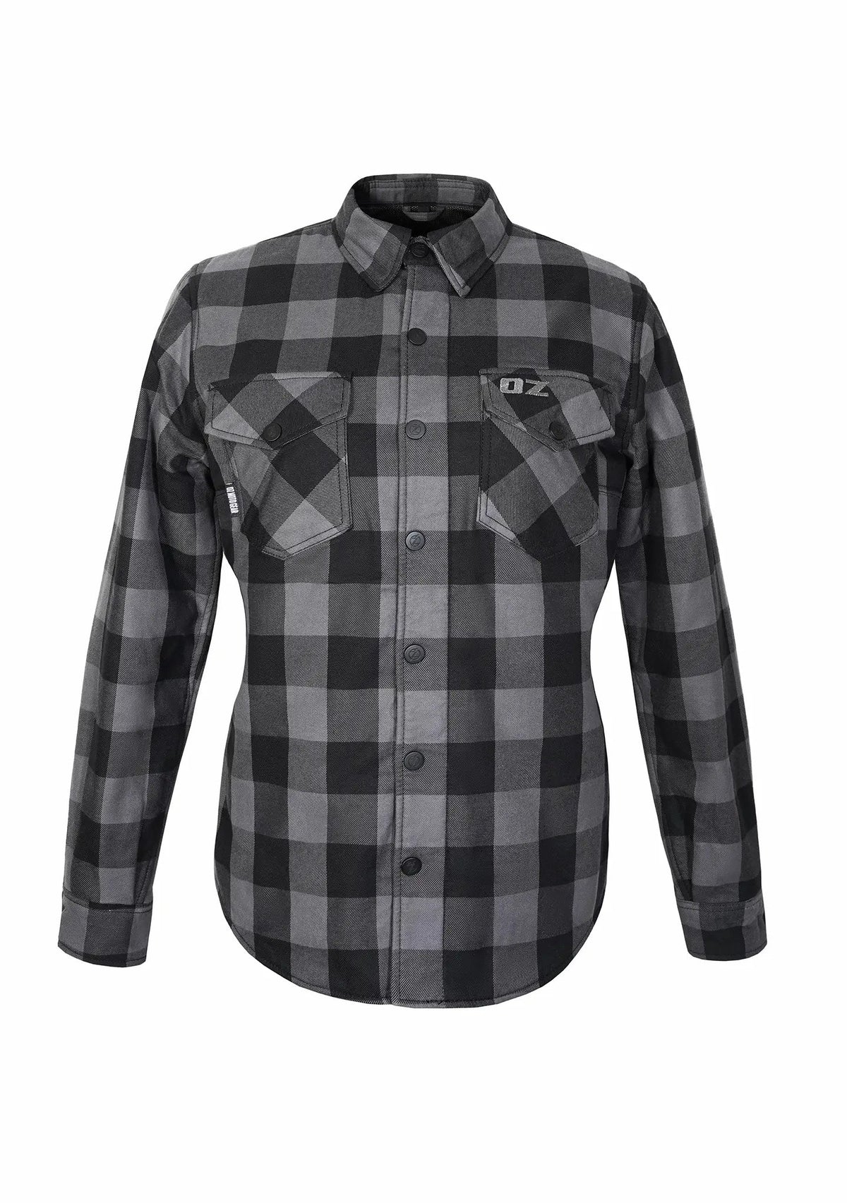 Highway66 Ladies Flannel Shirt Grey & Black - CE AA Certified - OZ MOTOGEAR - OZ MOTOGEAR