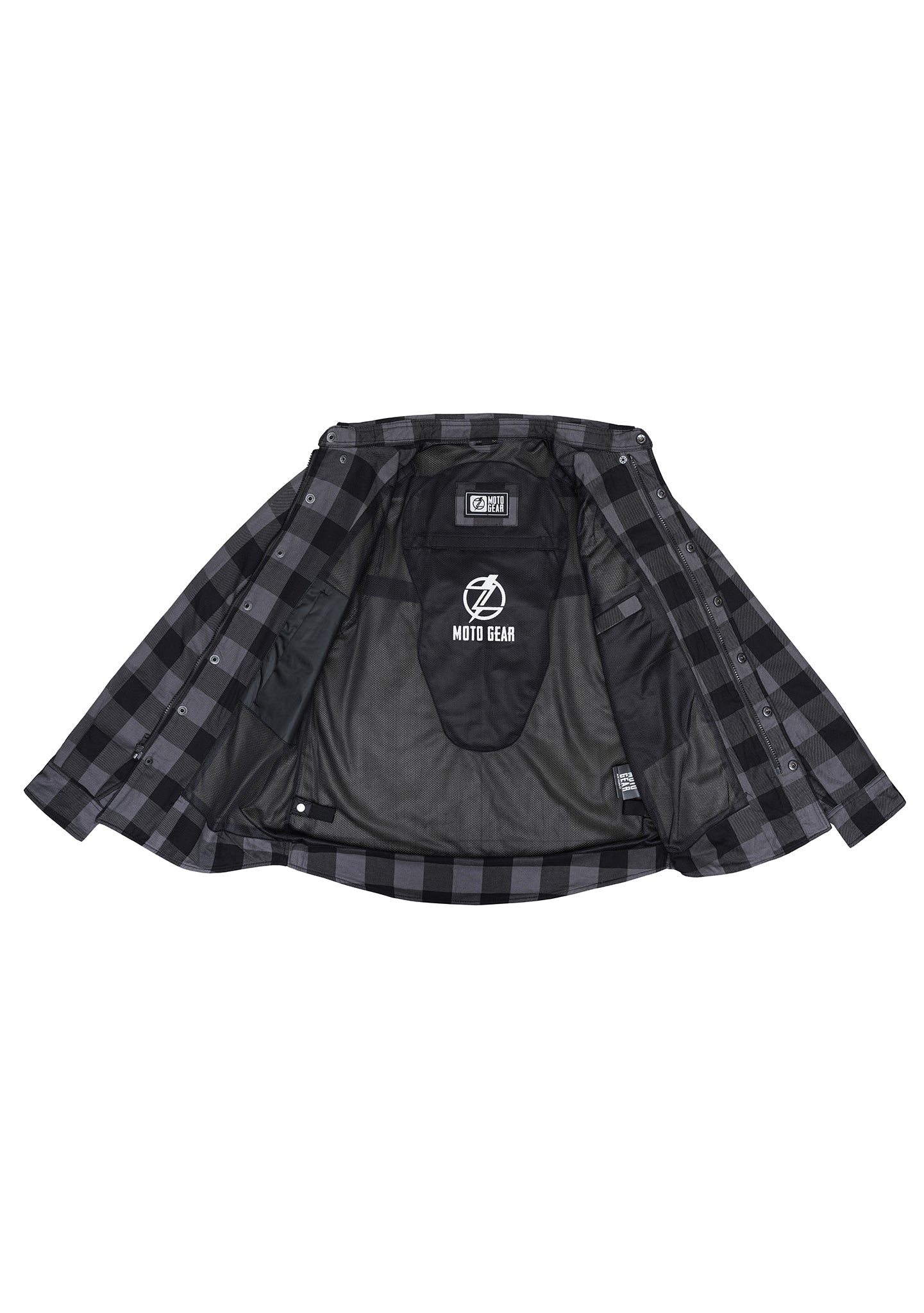 Highway66 Ladies Flannel Shirt Grey & Black - CE AA Certified - OZ MOTOGEAR - OZ MOTOGEAR
