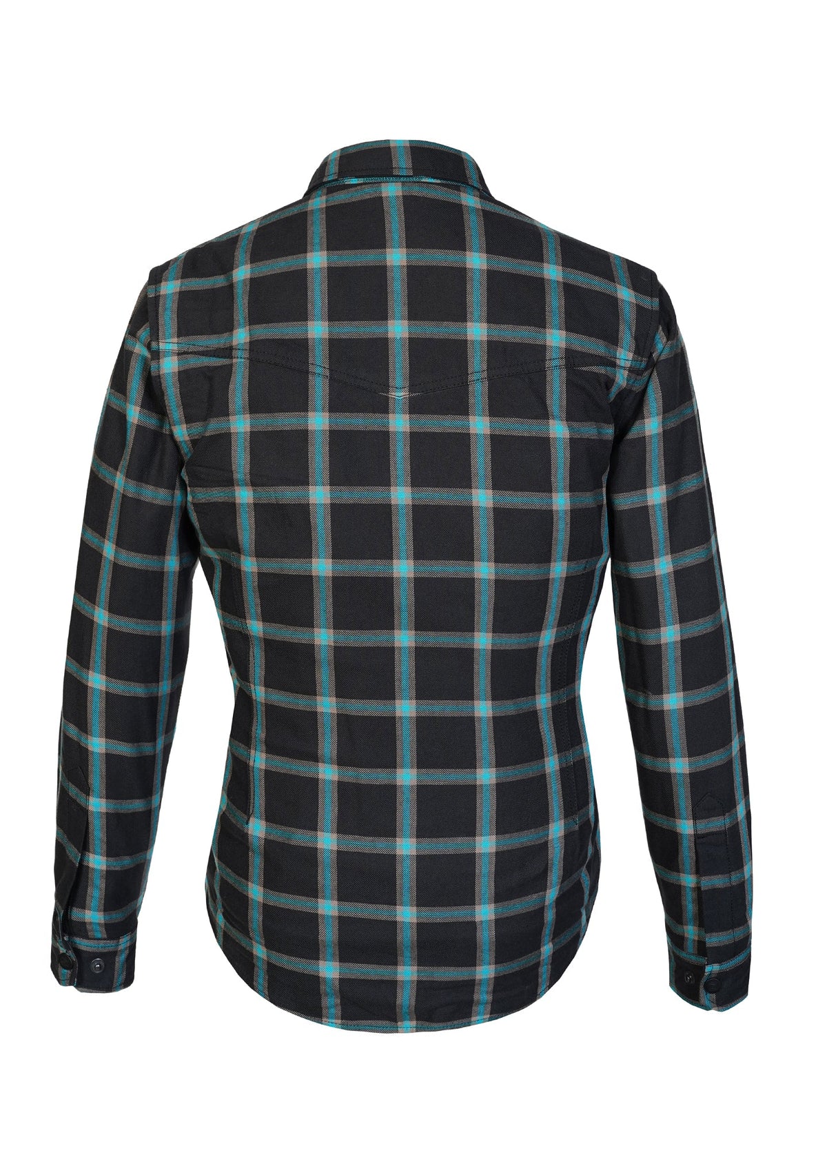 Highway66 Ladies Flannel Shirt Obsidian Wave - CE AAA Certified - OZ MOTOGEAR - OZ MOTOGEAR