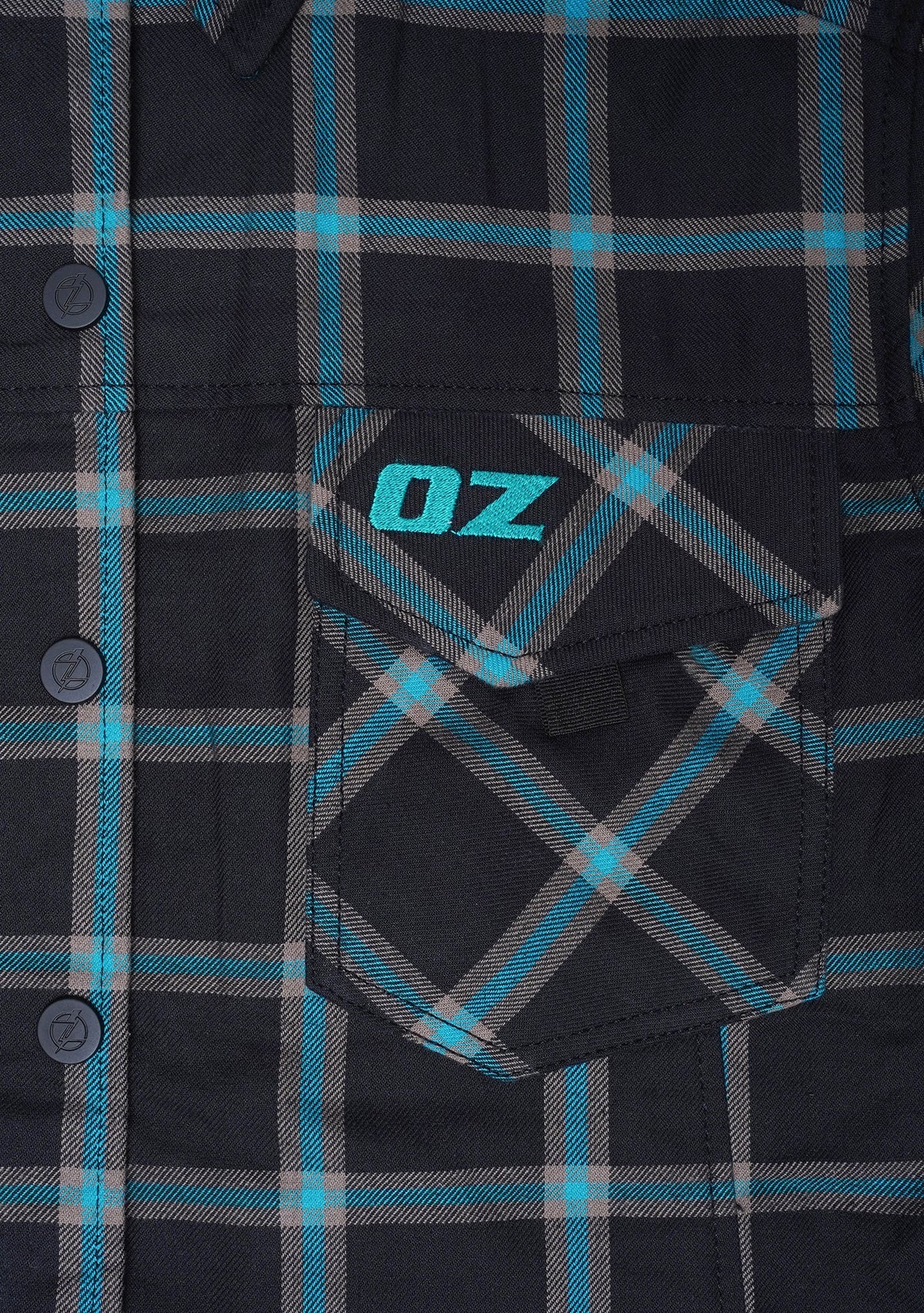 Highway66 Ladies Flannel Shirt Obsidian Wave - CE AAA Certified - OZ MOTOGEAR - OZ MOTOGEAR